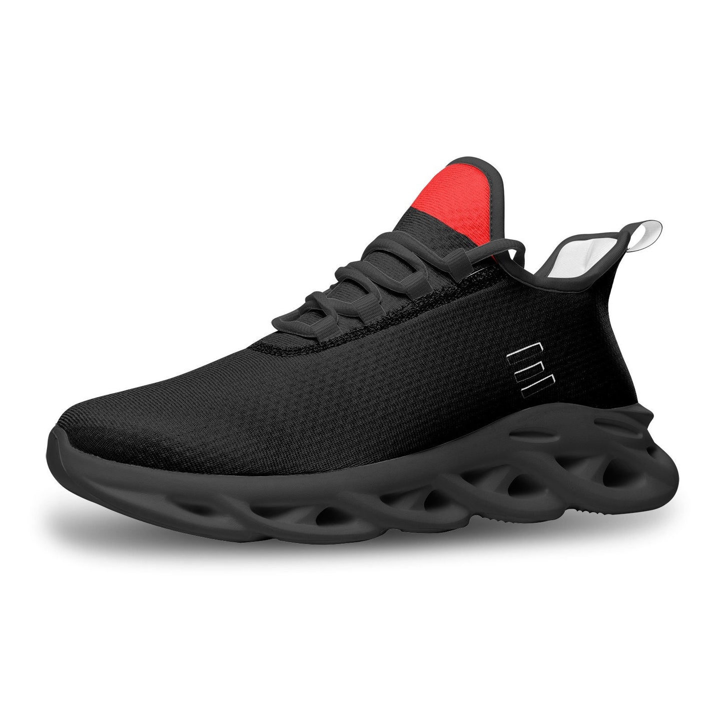 Black and Red Sneakers Unisex Bounce Mesh Knit Sneakers