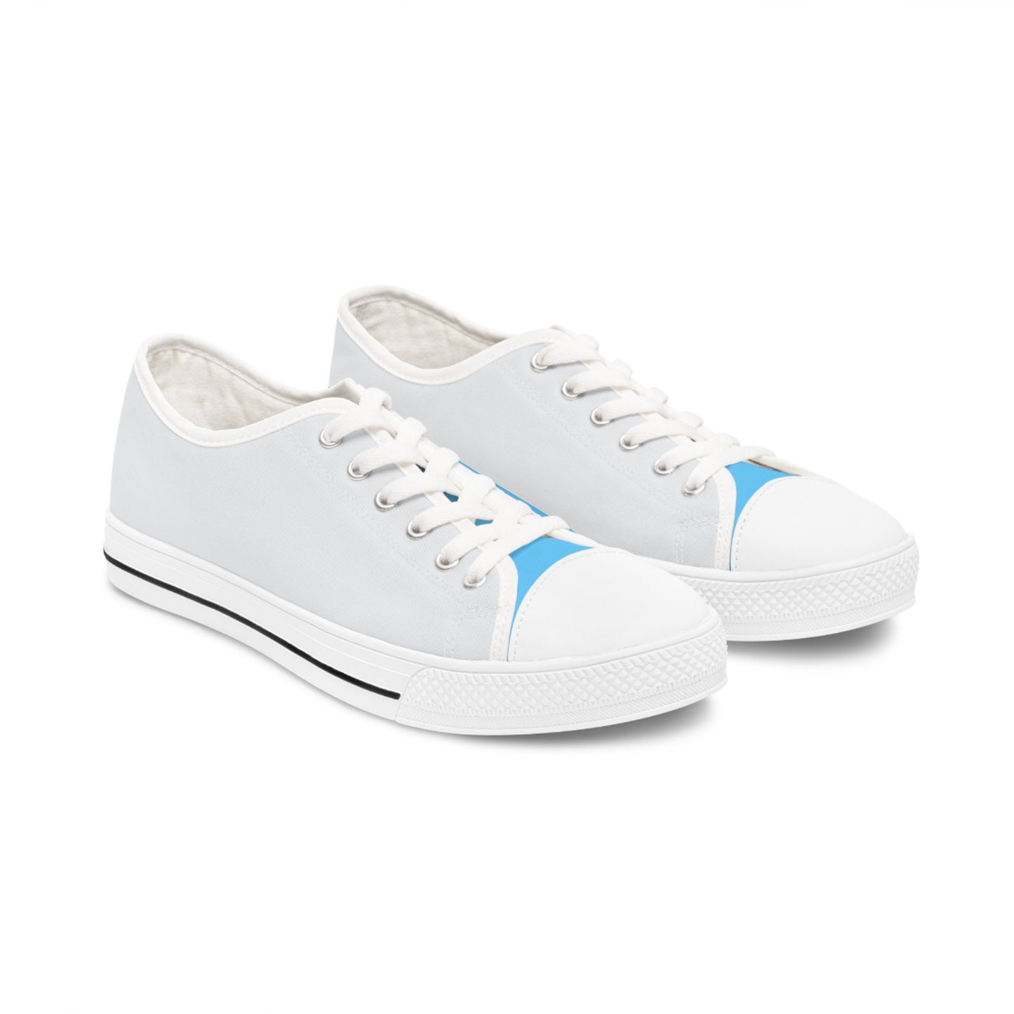 Ladies Casual Blue and Gray Sneakers