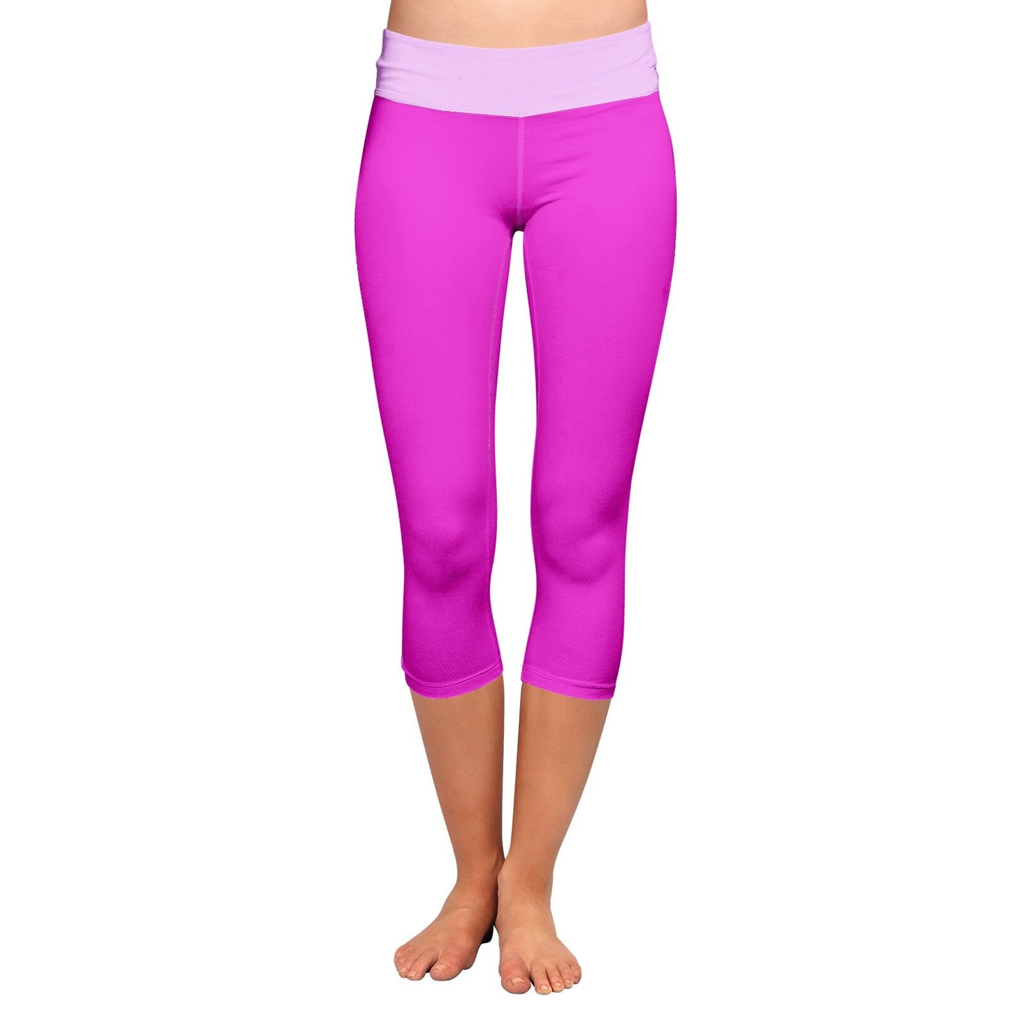 Women 's Pink Yoga Capri Leggings