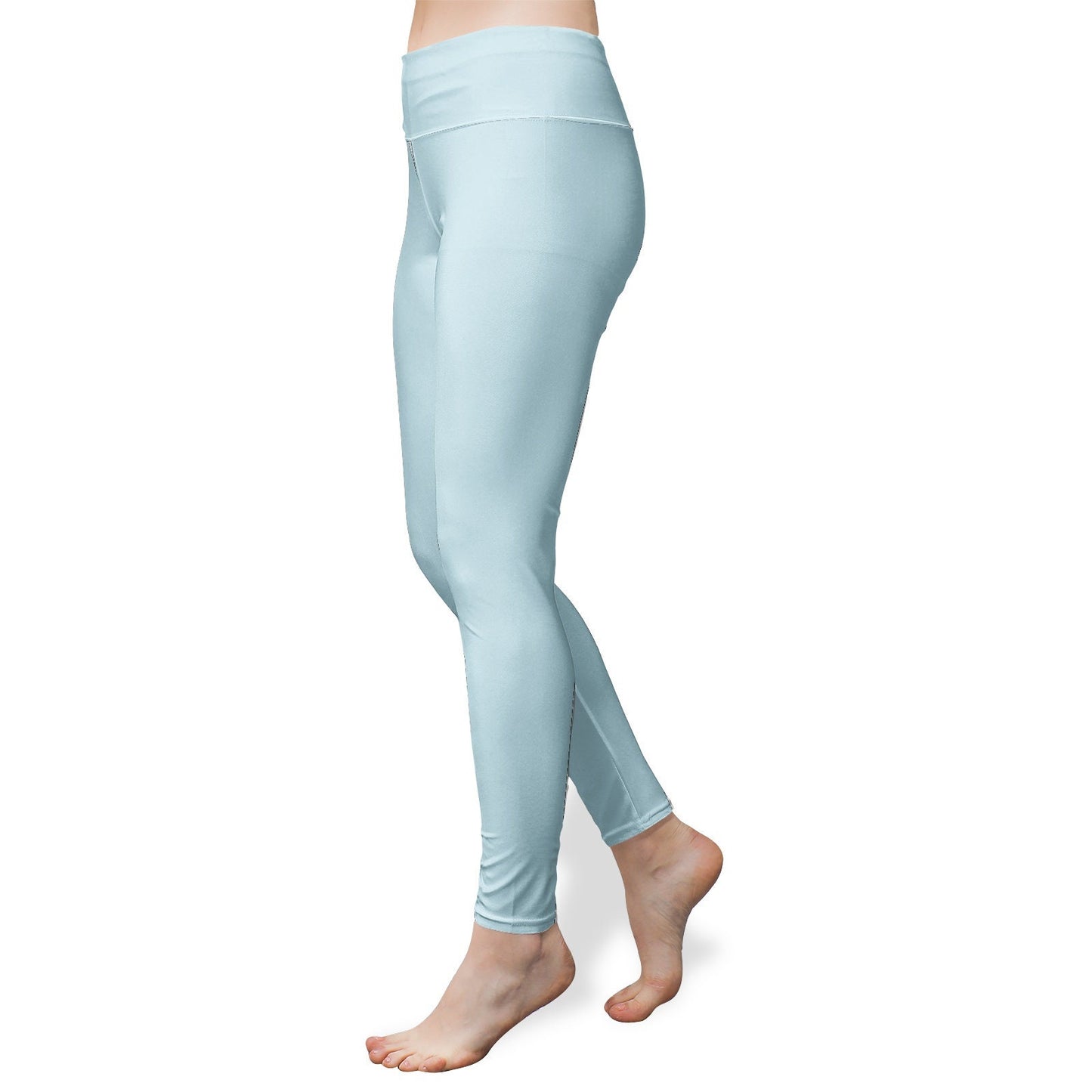 Women's High Waist Light Blue Yoga Leggings