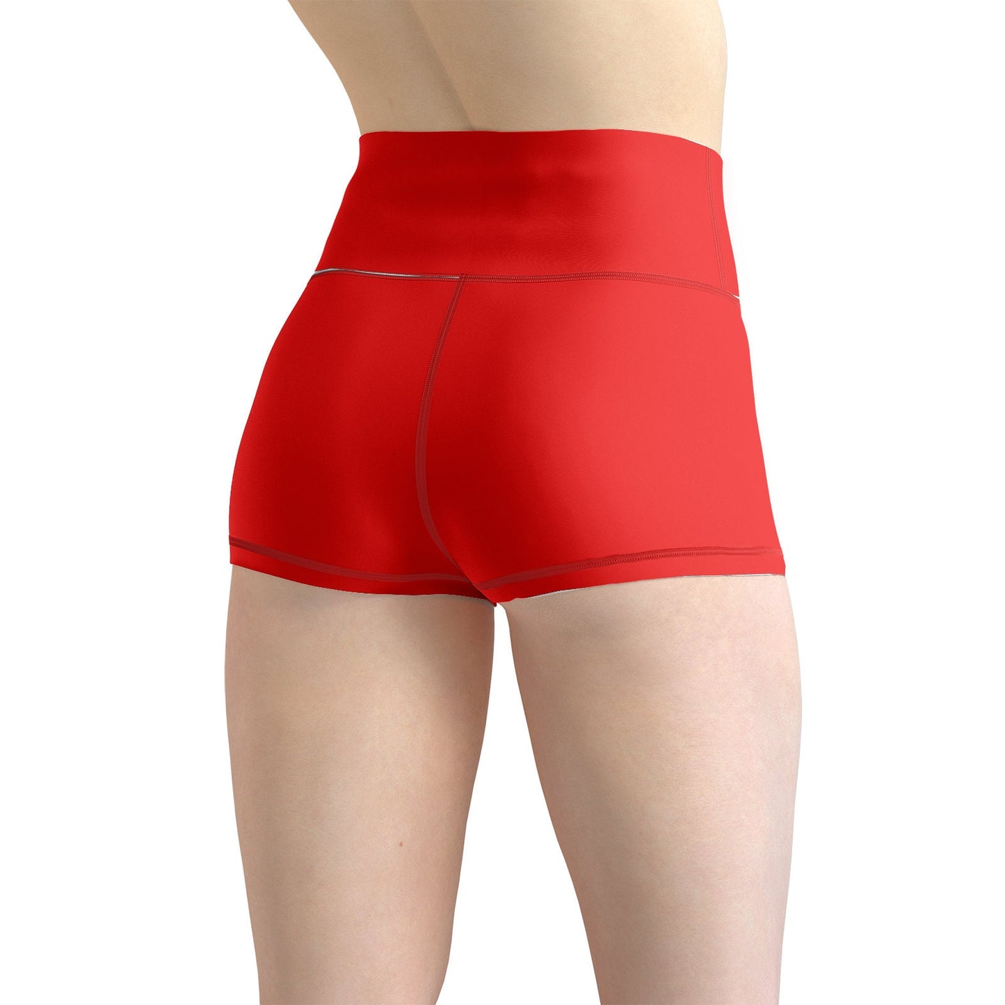 Women's Red Yoga Shorts