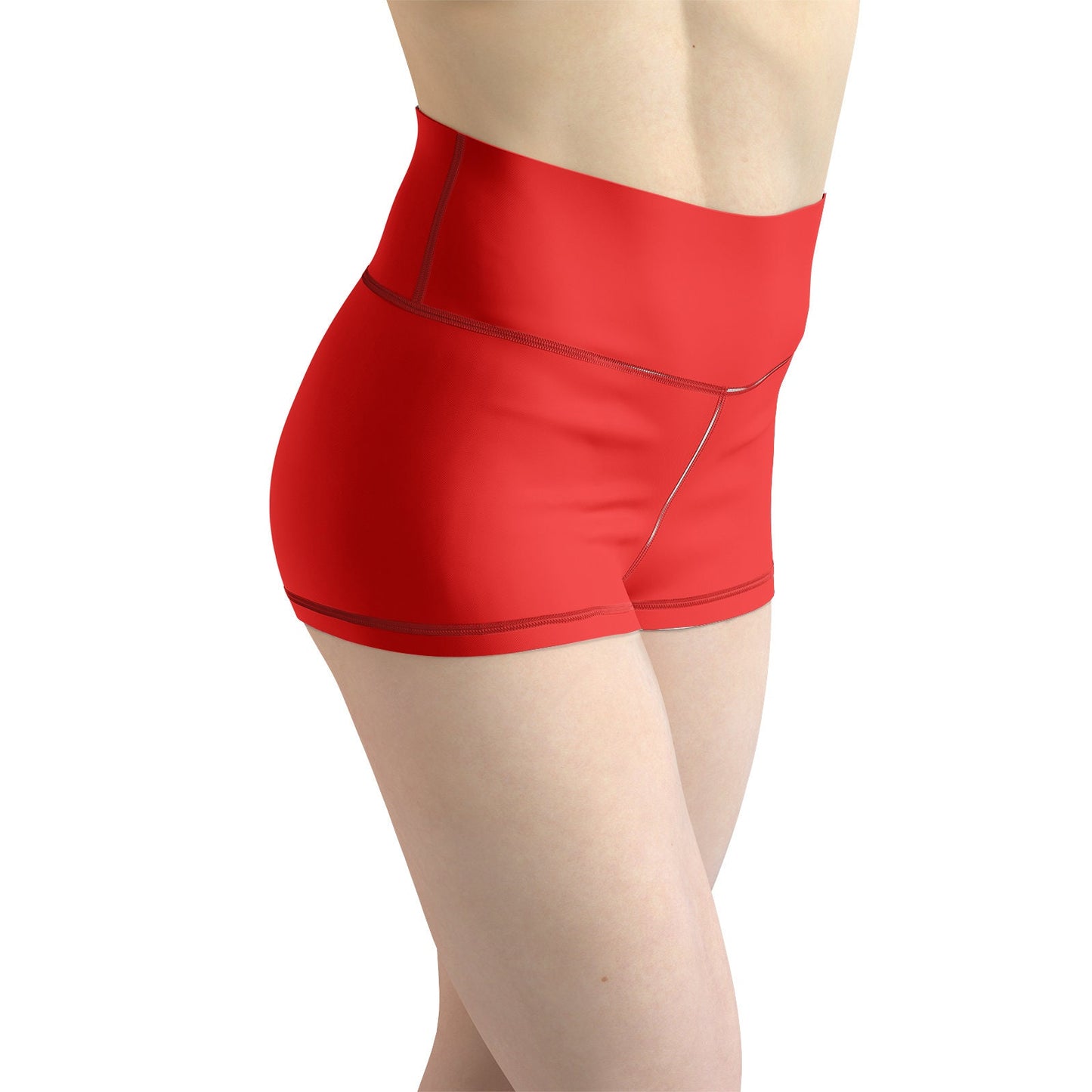 Women's Red Yoga Shorts