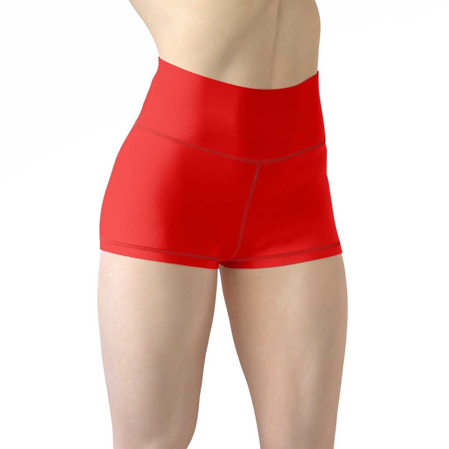 Women's Red Yoga Shorts