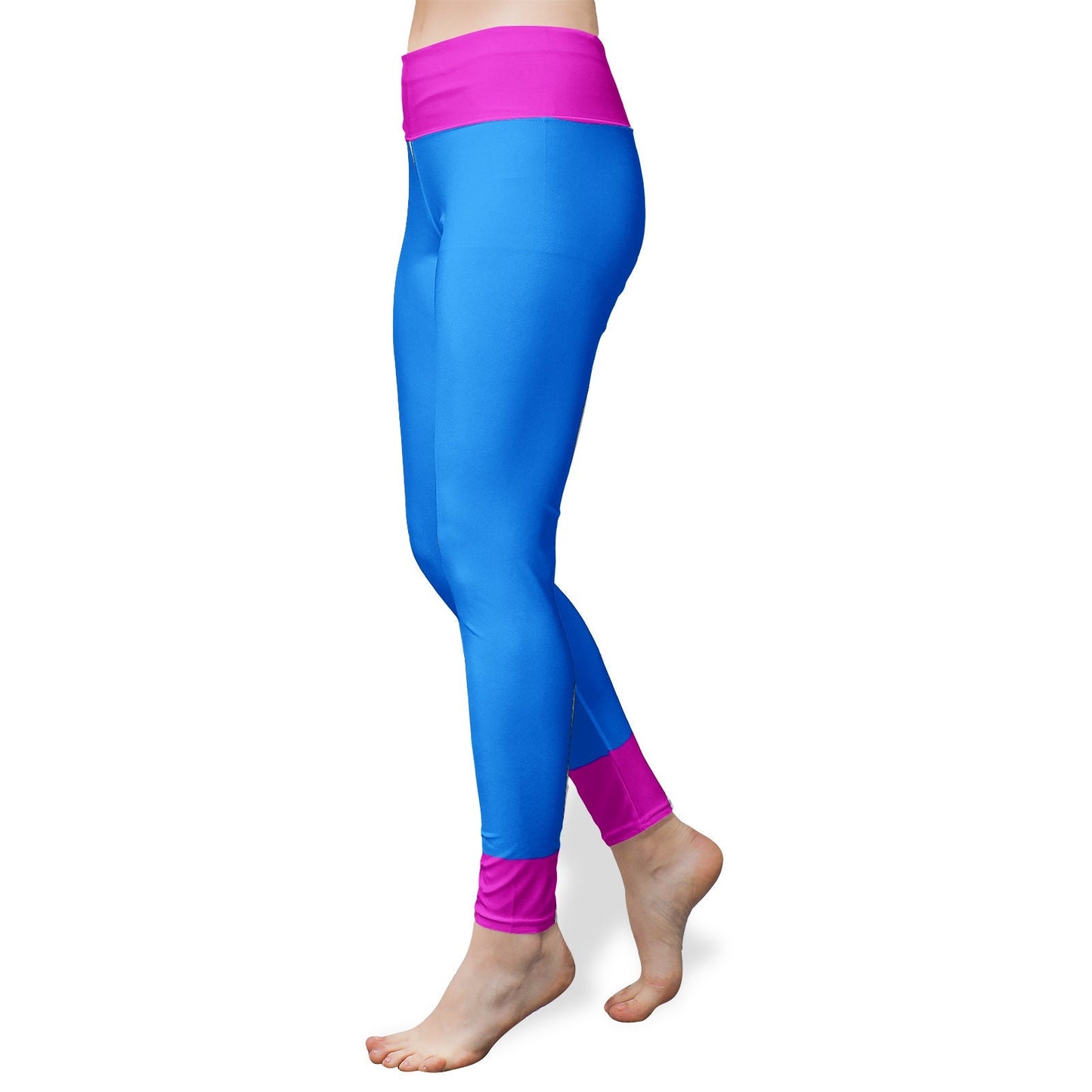 Blue Leggings Women's High Waist Yoga Leggings