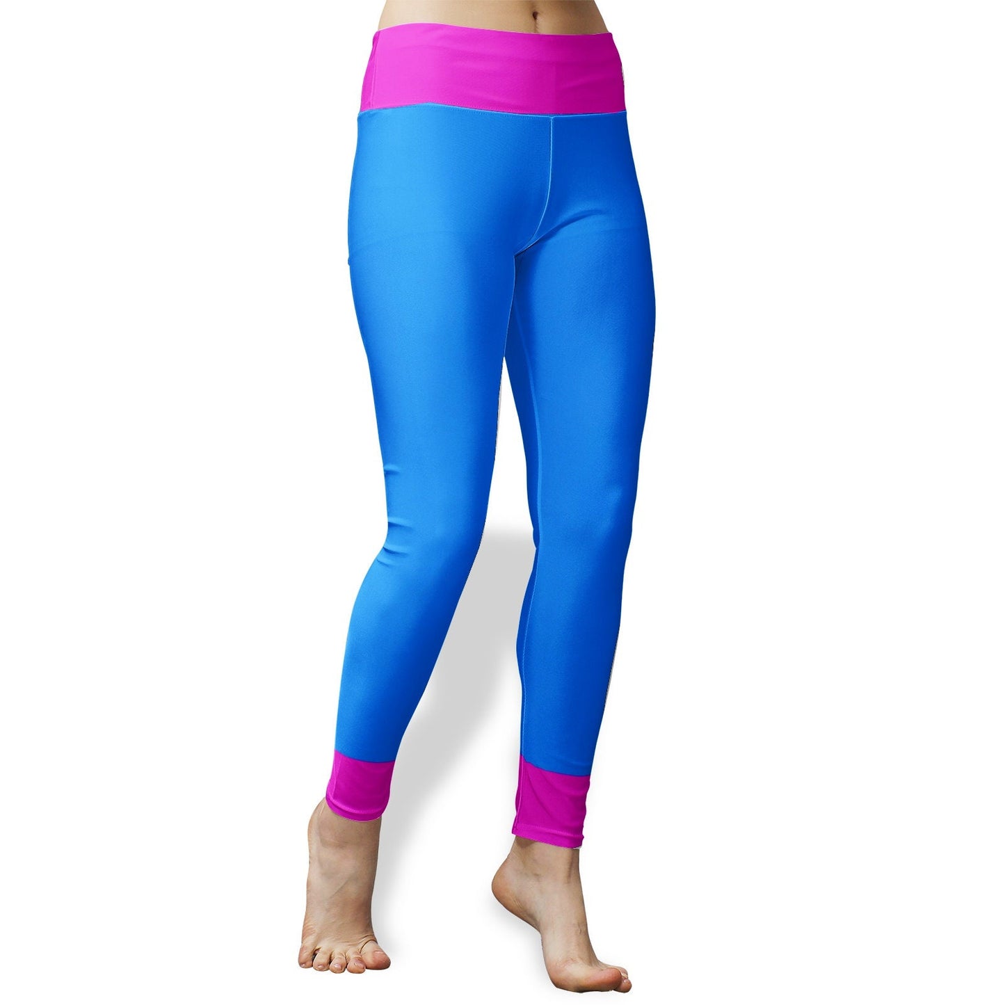 Blue Leggings Women's High Waist Yoga Leggings