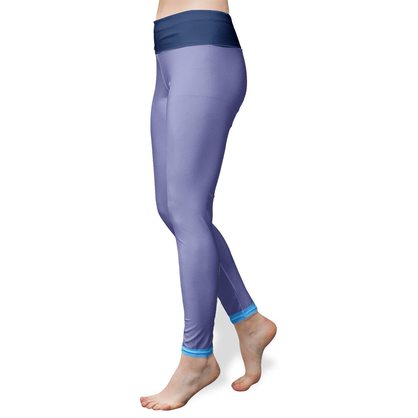 Pretty Purple and Blue Women's High Waist Yoga Leggings