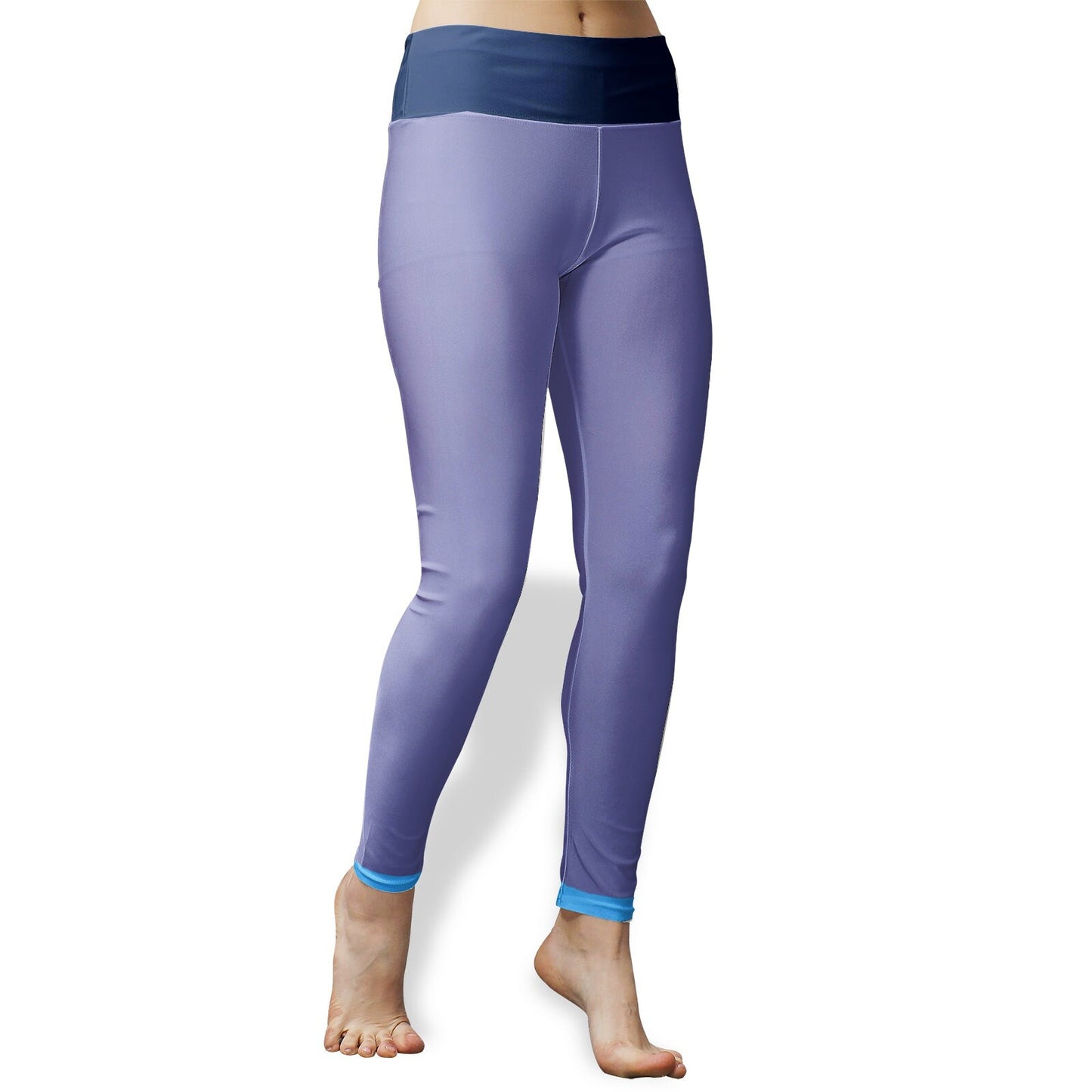 Pretty Purple and Blue Women's High Waist Yoga Leggings