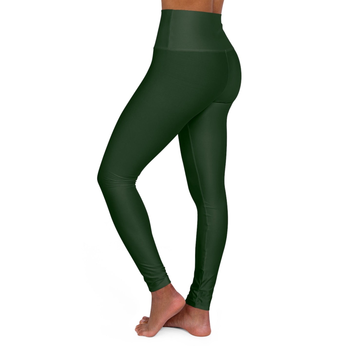 High Waisted Green Yoga Leggings