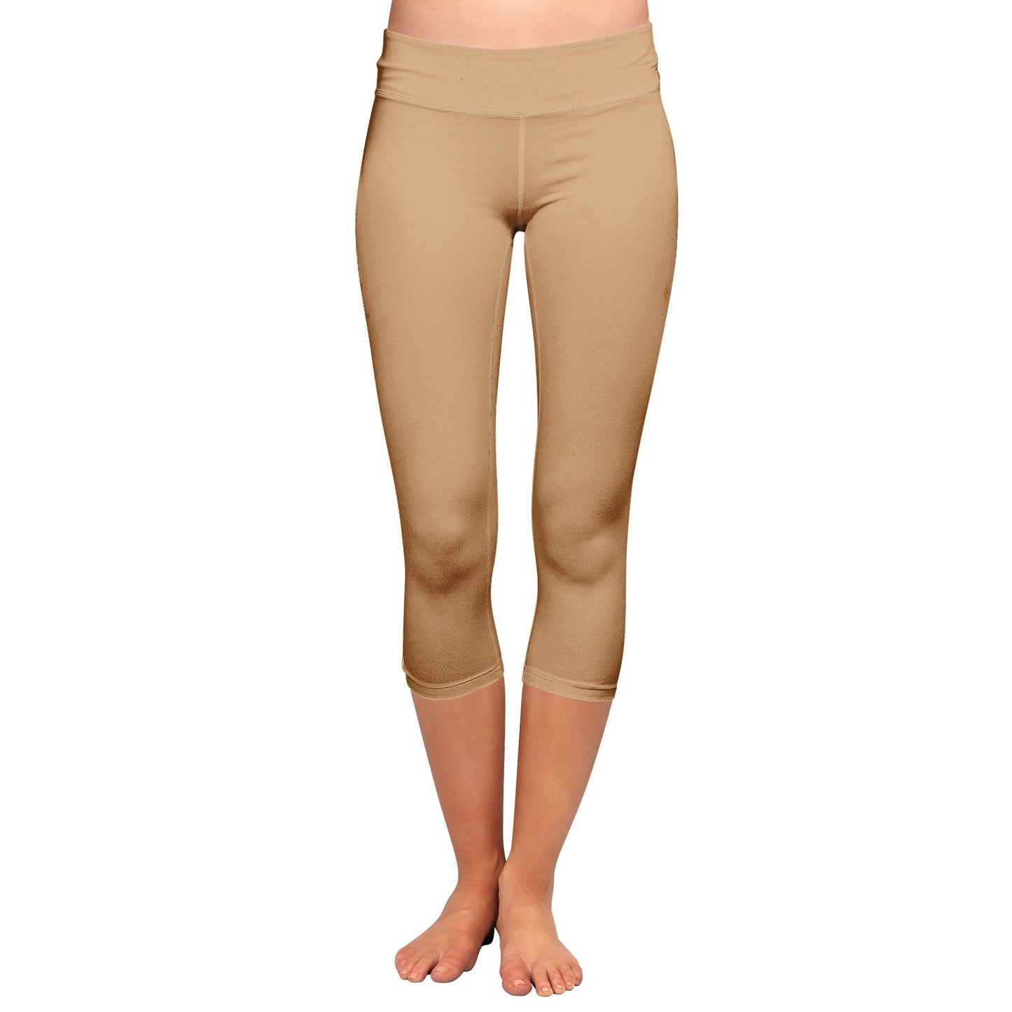 Women 's Brown Capri Leggings