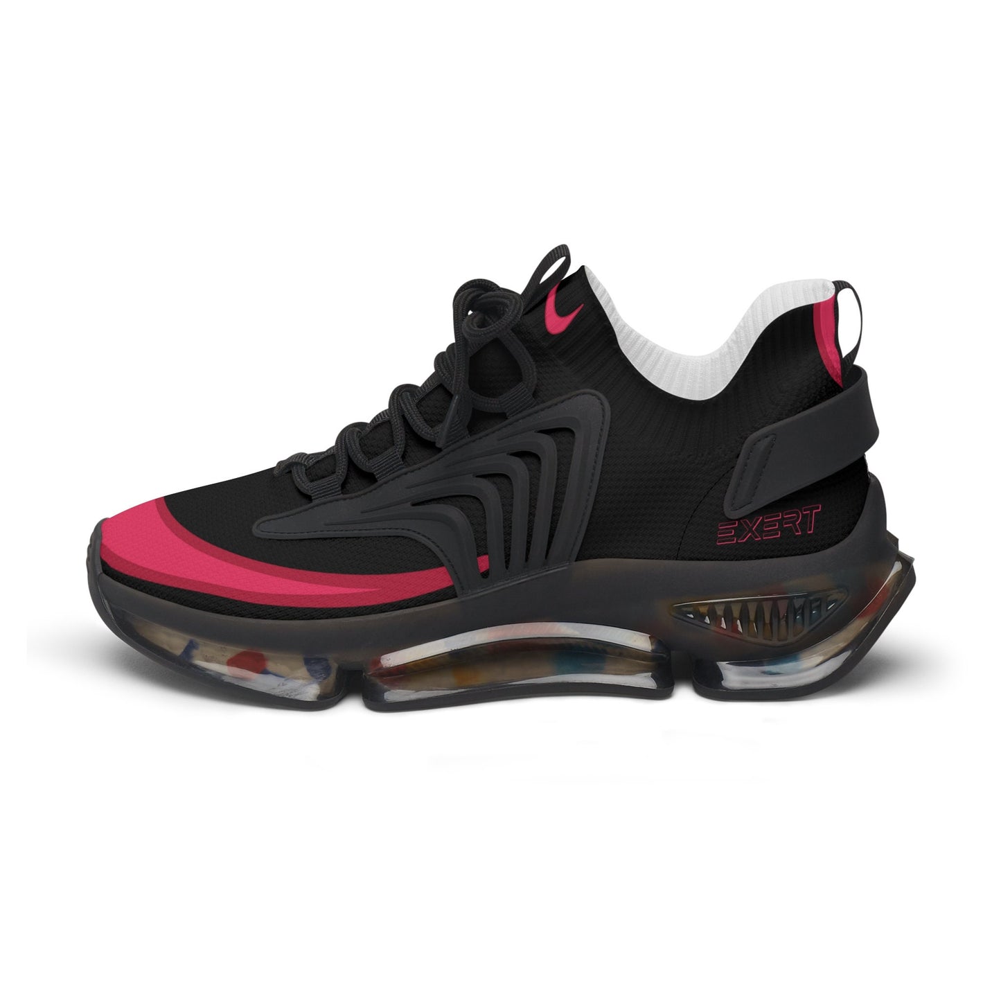 Women's Black and Pink Sneakers