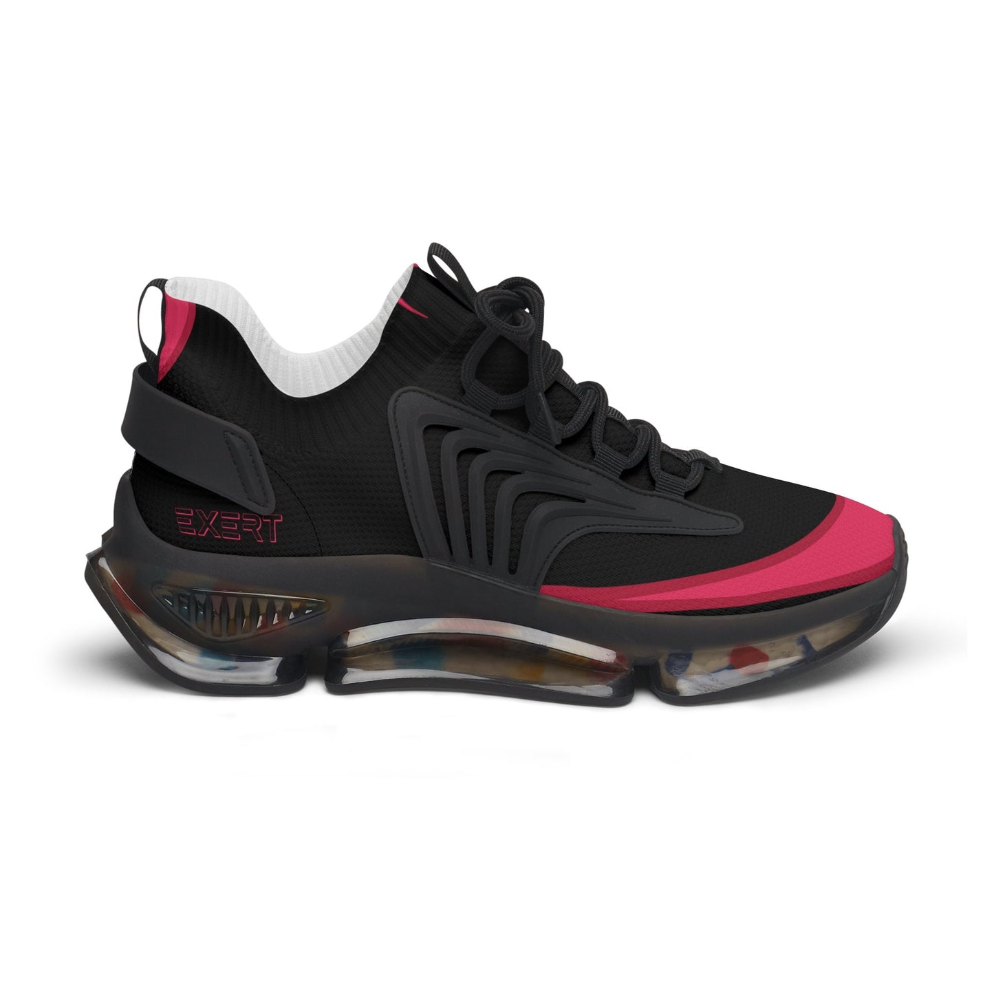 Women's Black and Pink Sneakers