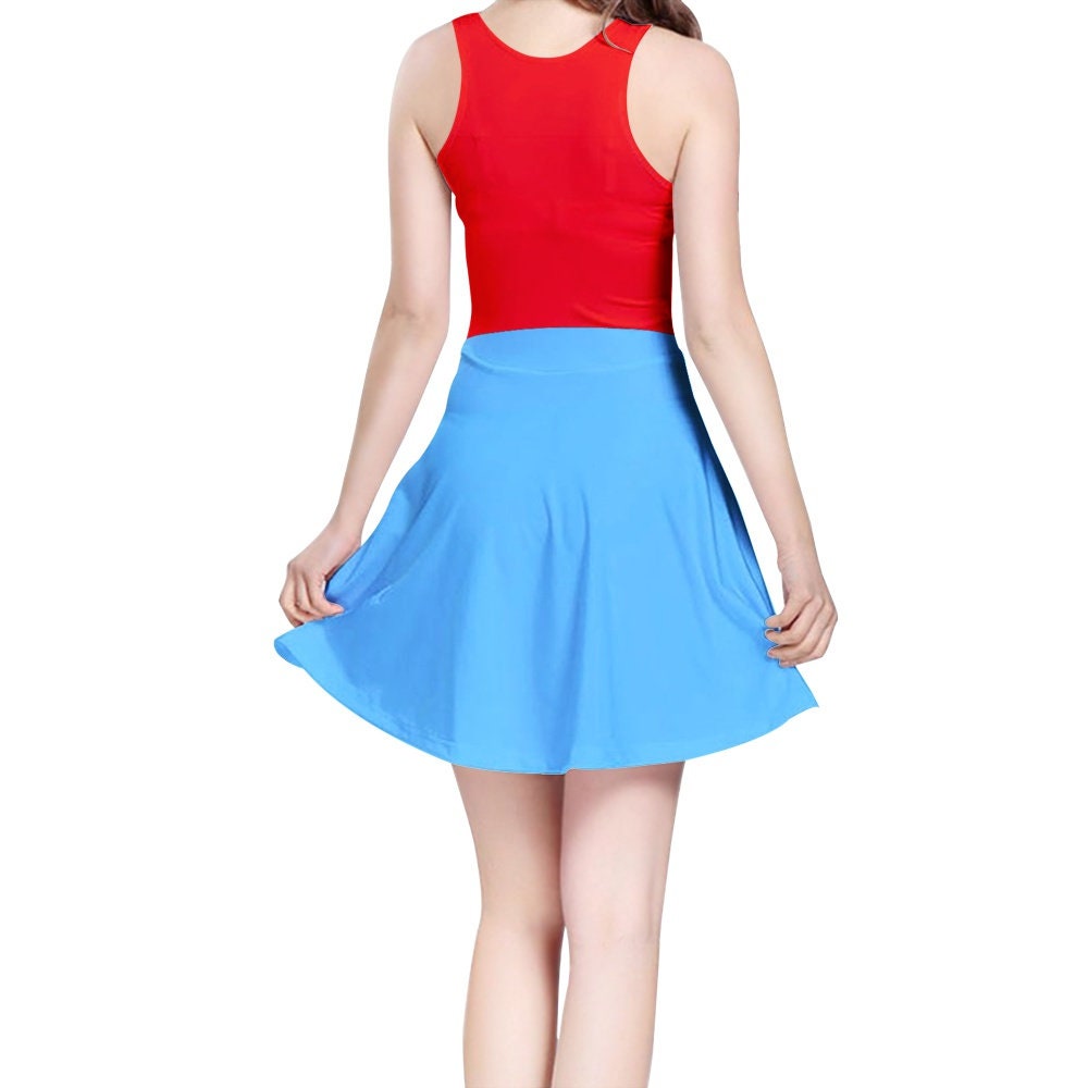 Red Flared Skater Dress