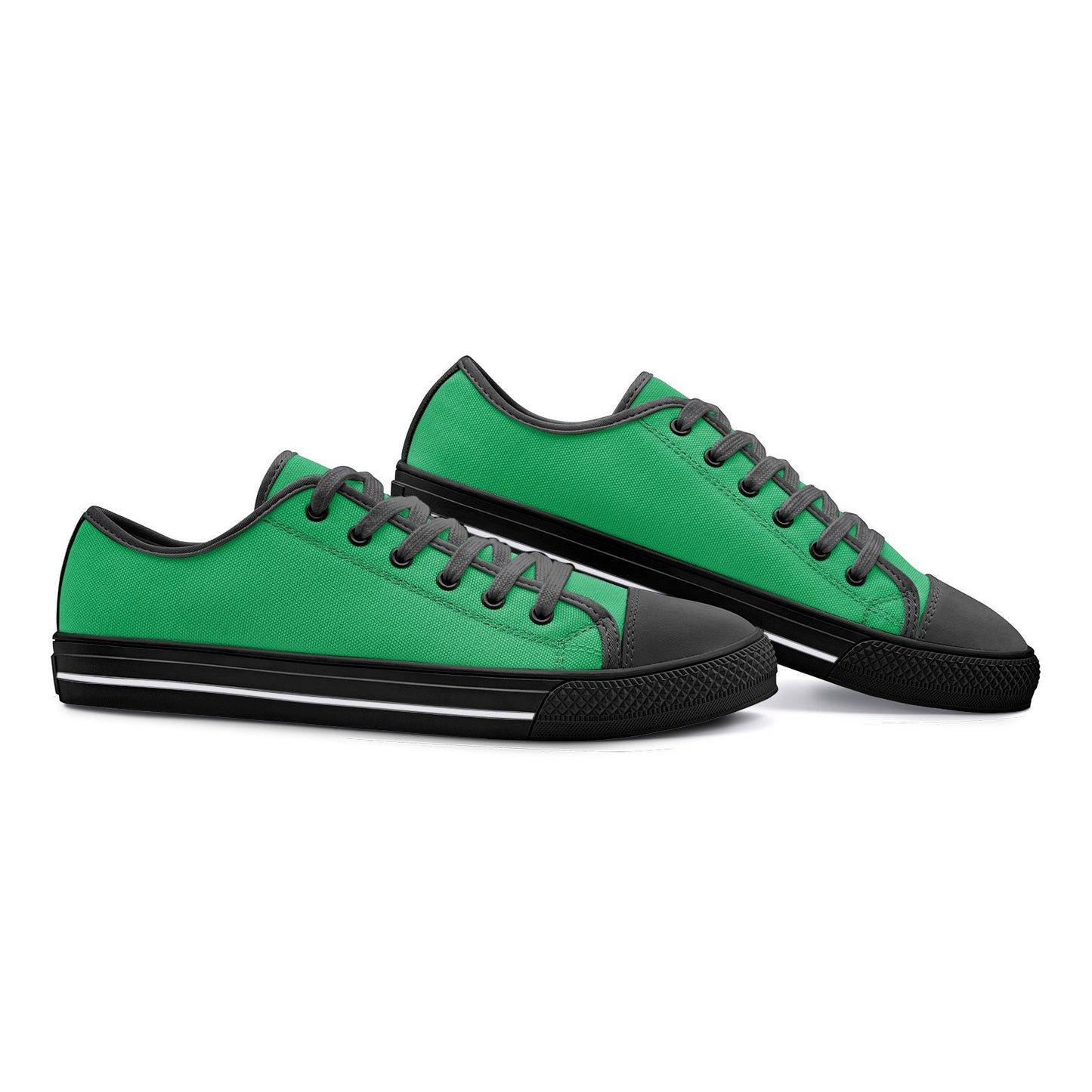 Green Low Top Canvas Sneakers
