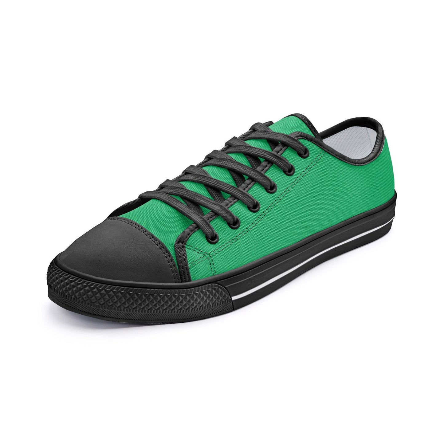 Green Low Top Canvas Sneakers