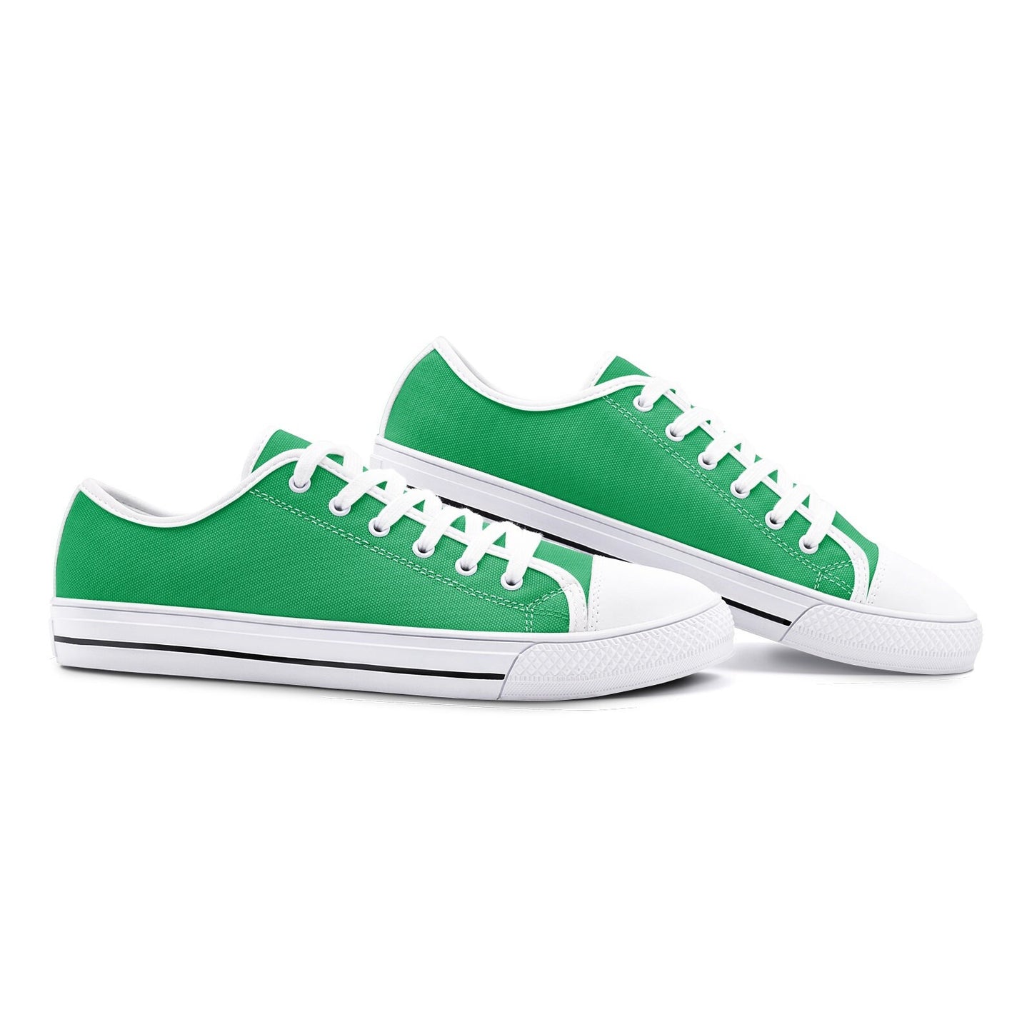 Green Low Top Canvas Sneakers