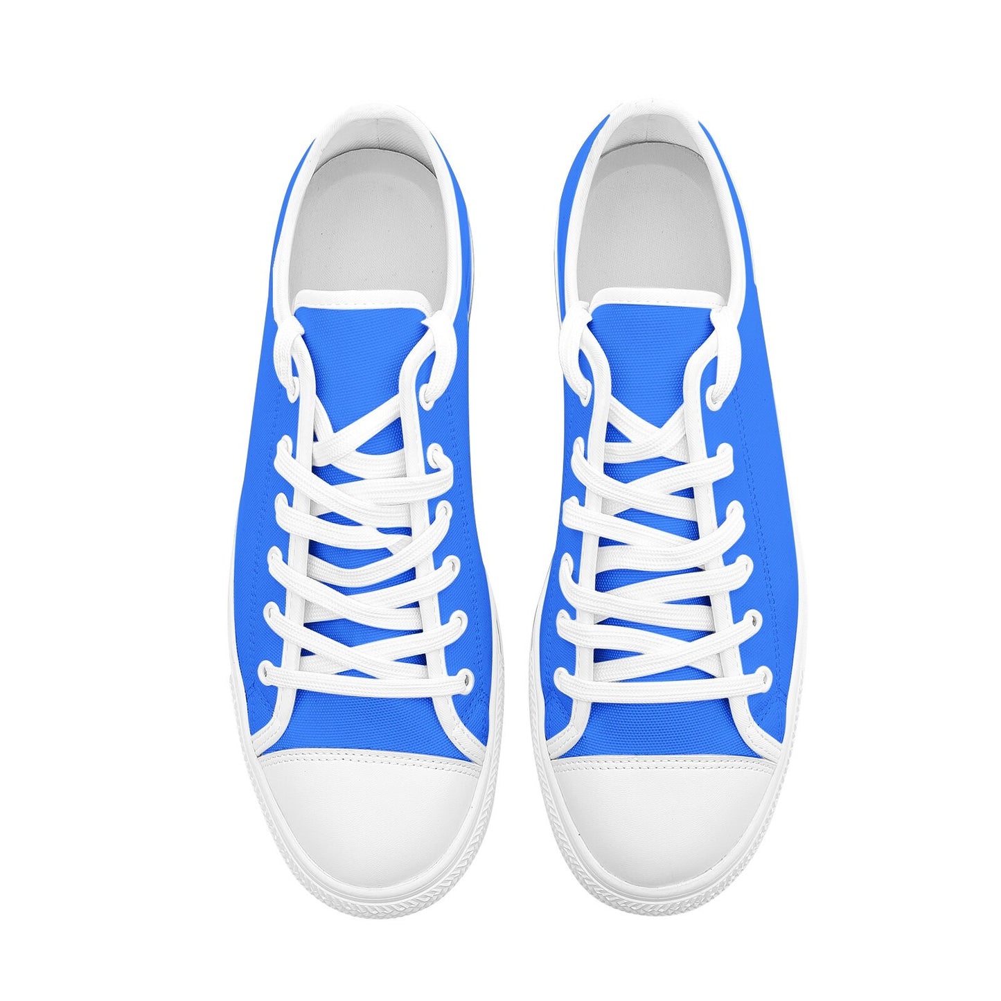 Bright Blue Sneakers Unisex Low Top Canvas Blue Sneakers