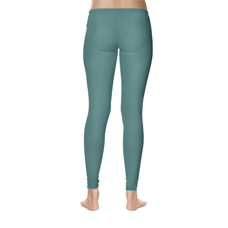 Women's Temp Control Cotton Spandex Green Leggings