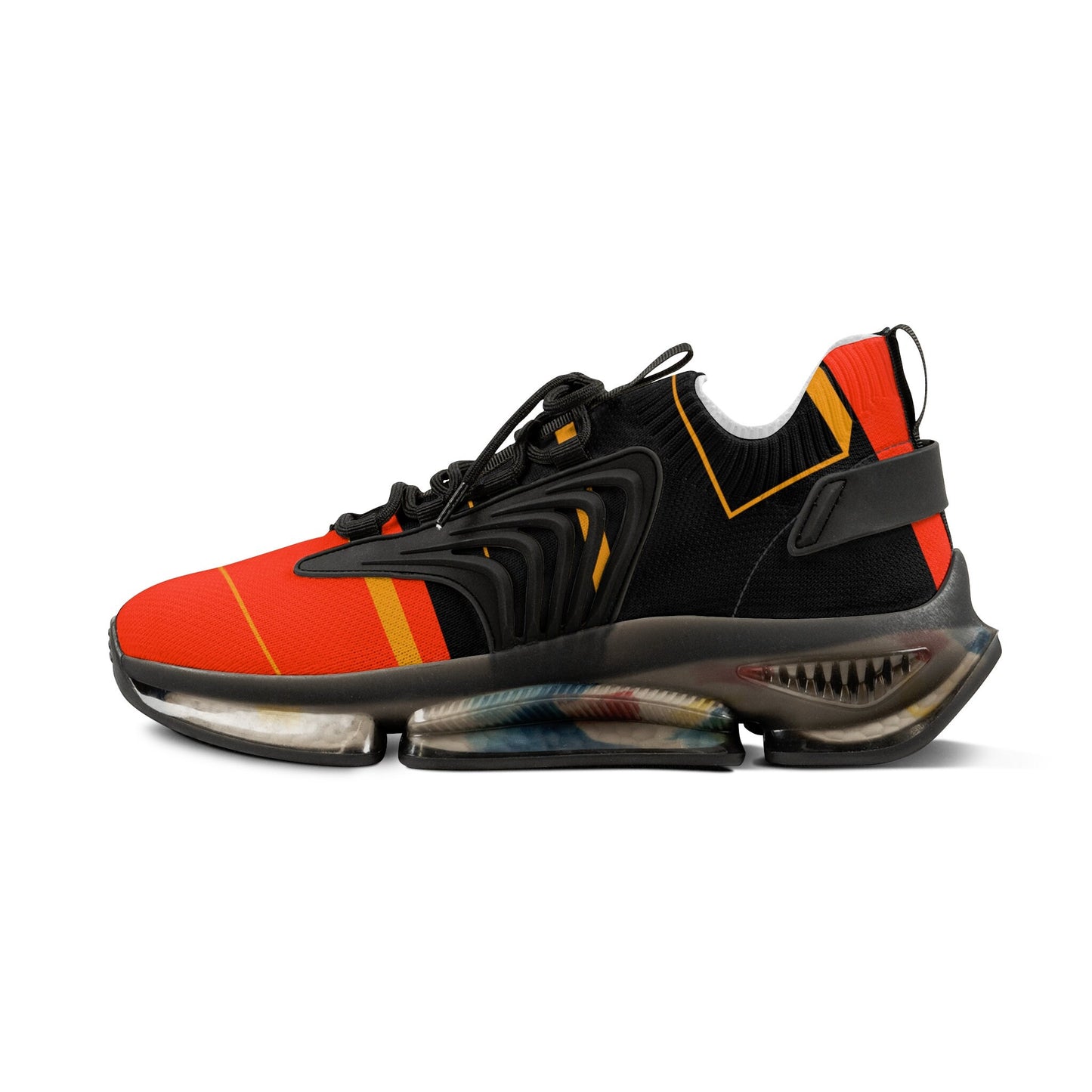 Men's Orange and Black Sneakers