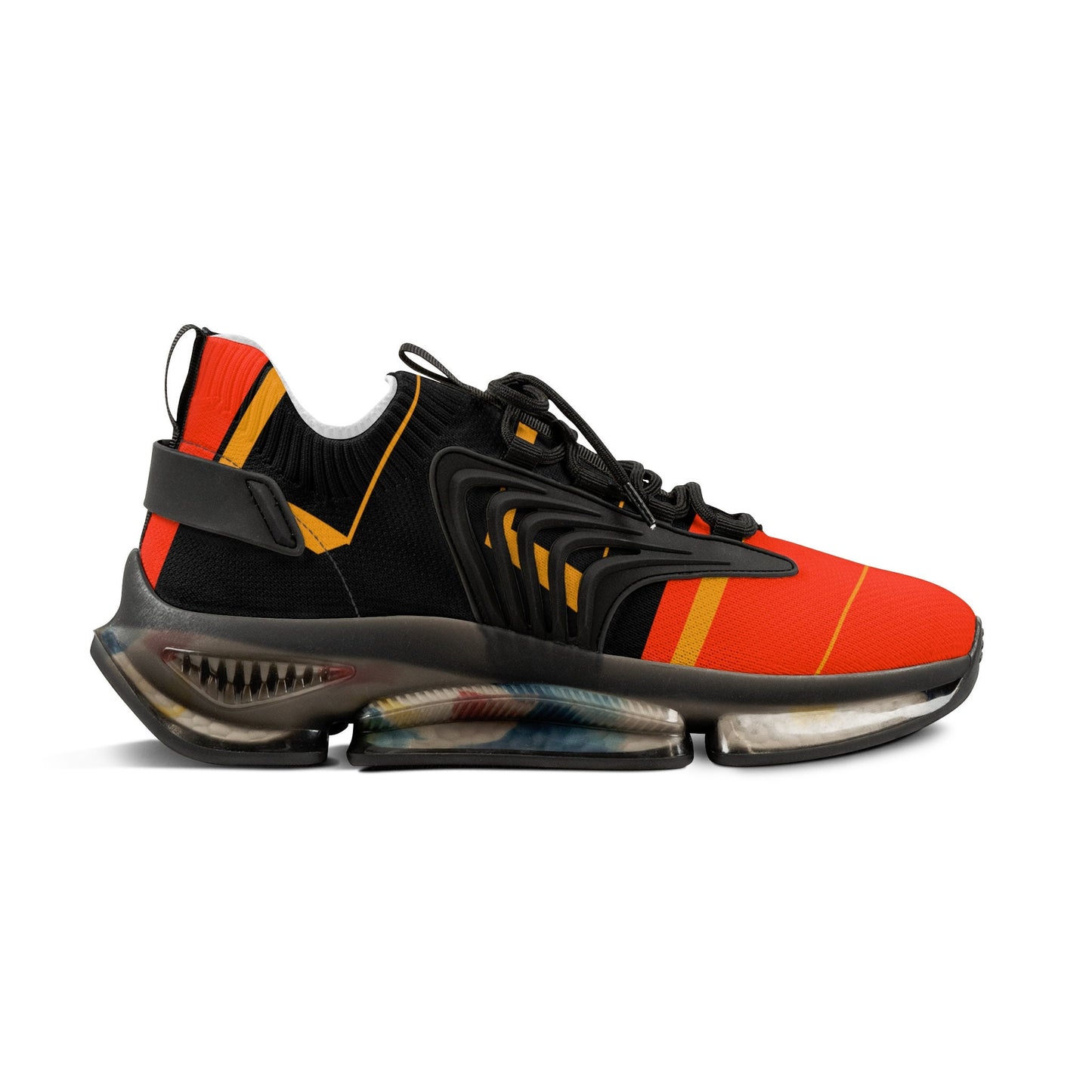 Men's Orange and Black Sneakers