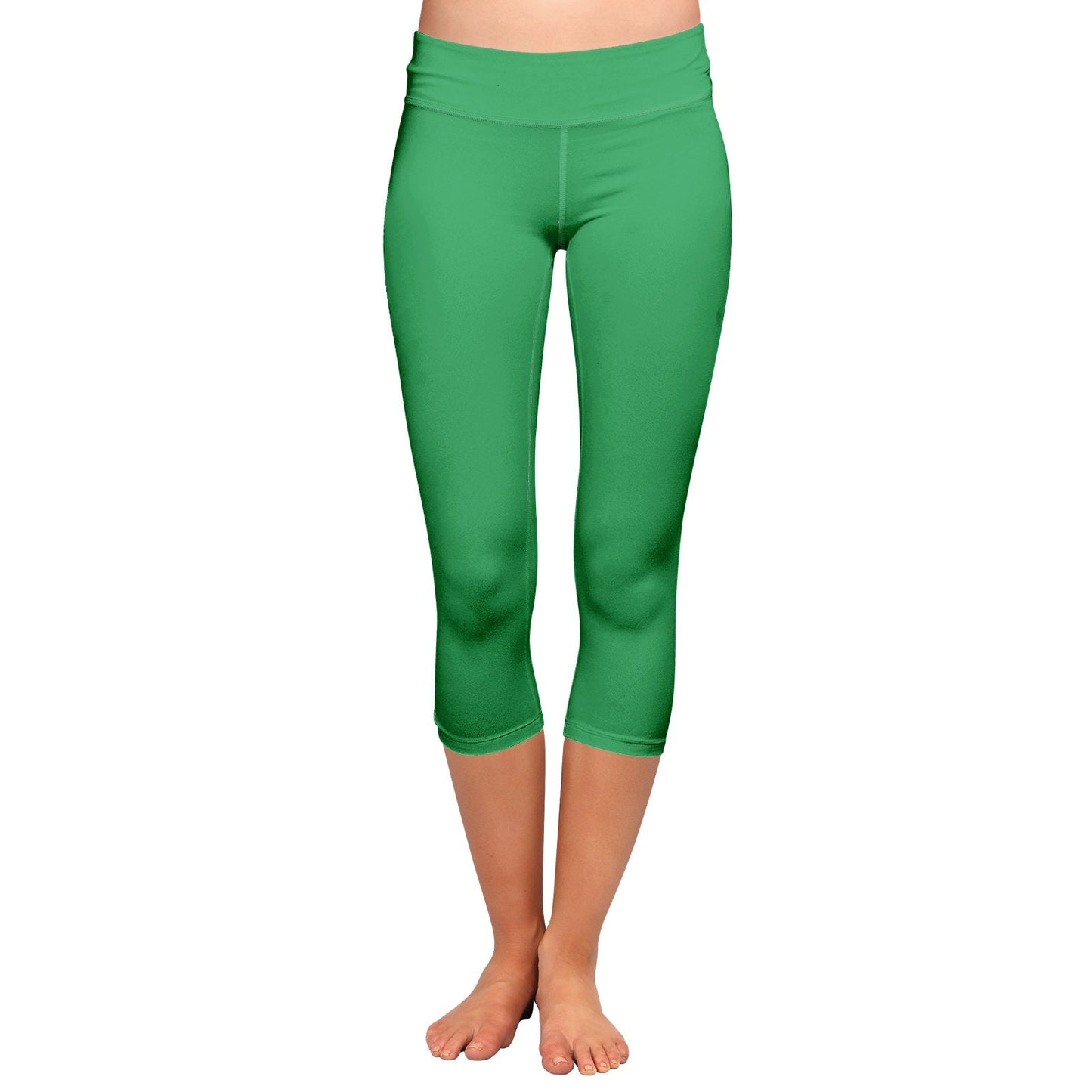Women 's Green Leggings Yoga Green Capri Leggings