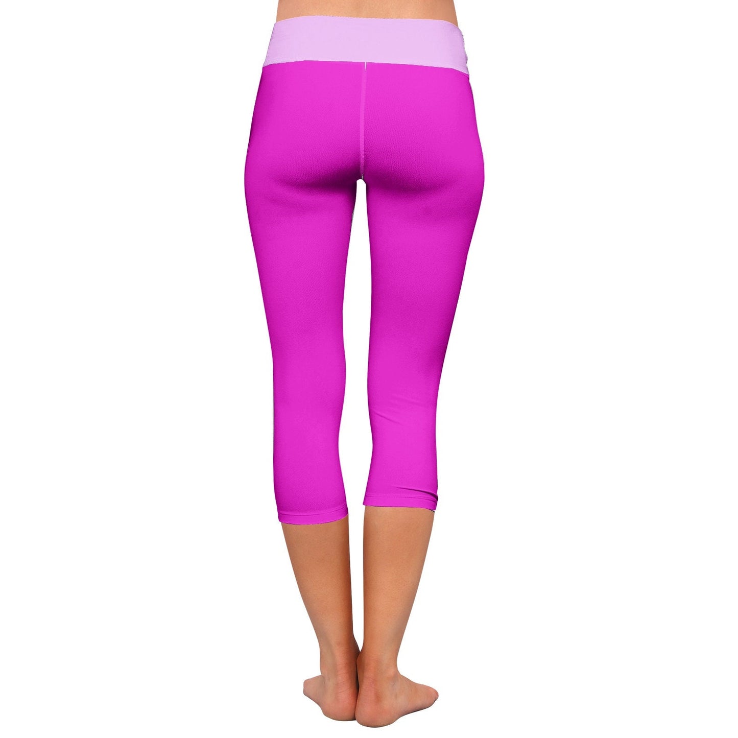 Women 's Pink Yoga Capri Leggings