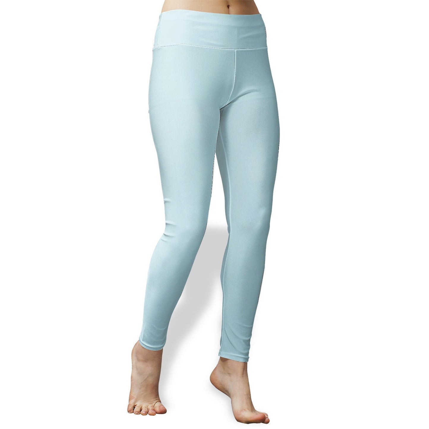 Women's High Waist Light Blue Yoga Leggings