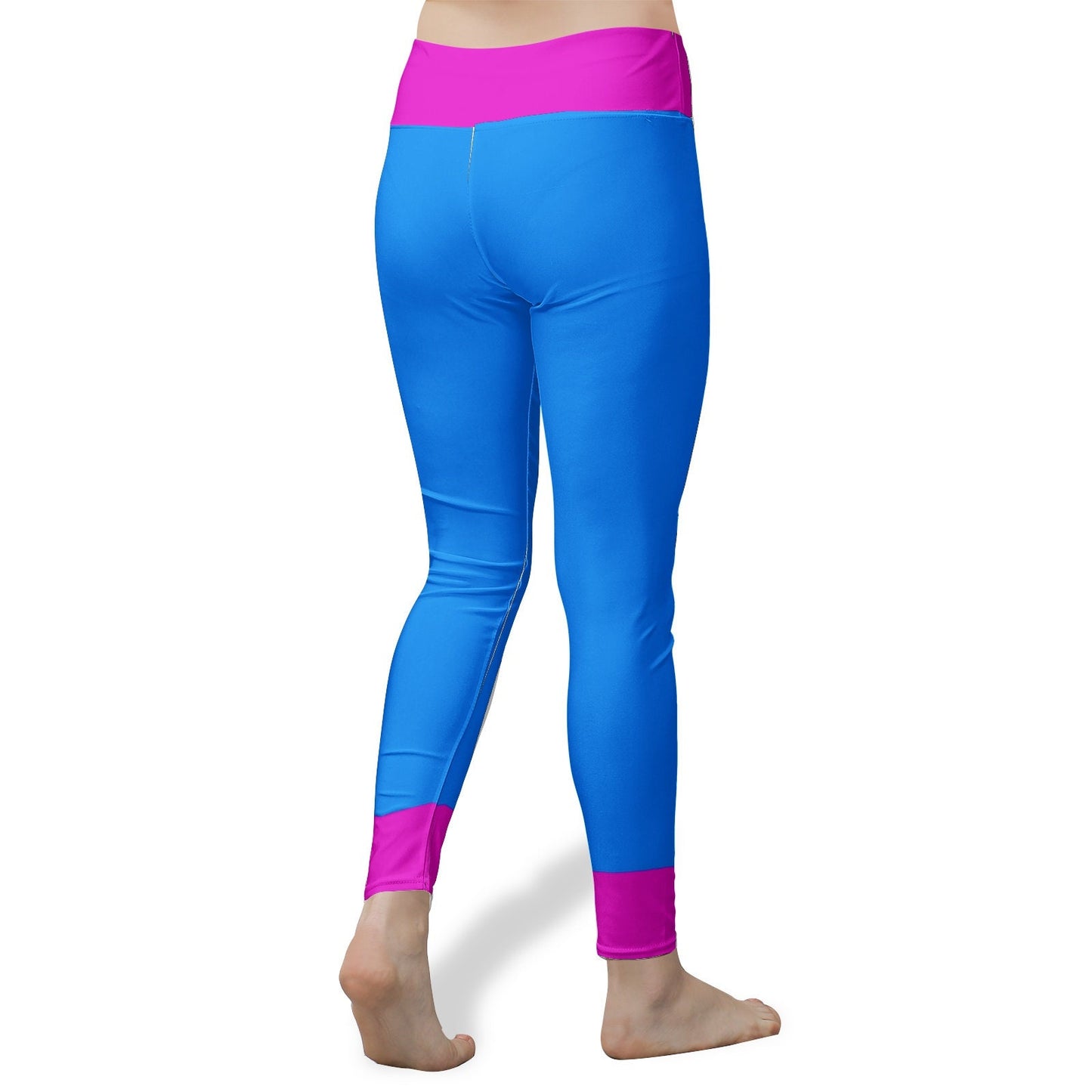 Blue Leggings Women's High Waist Yoga Leggings