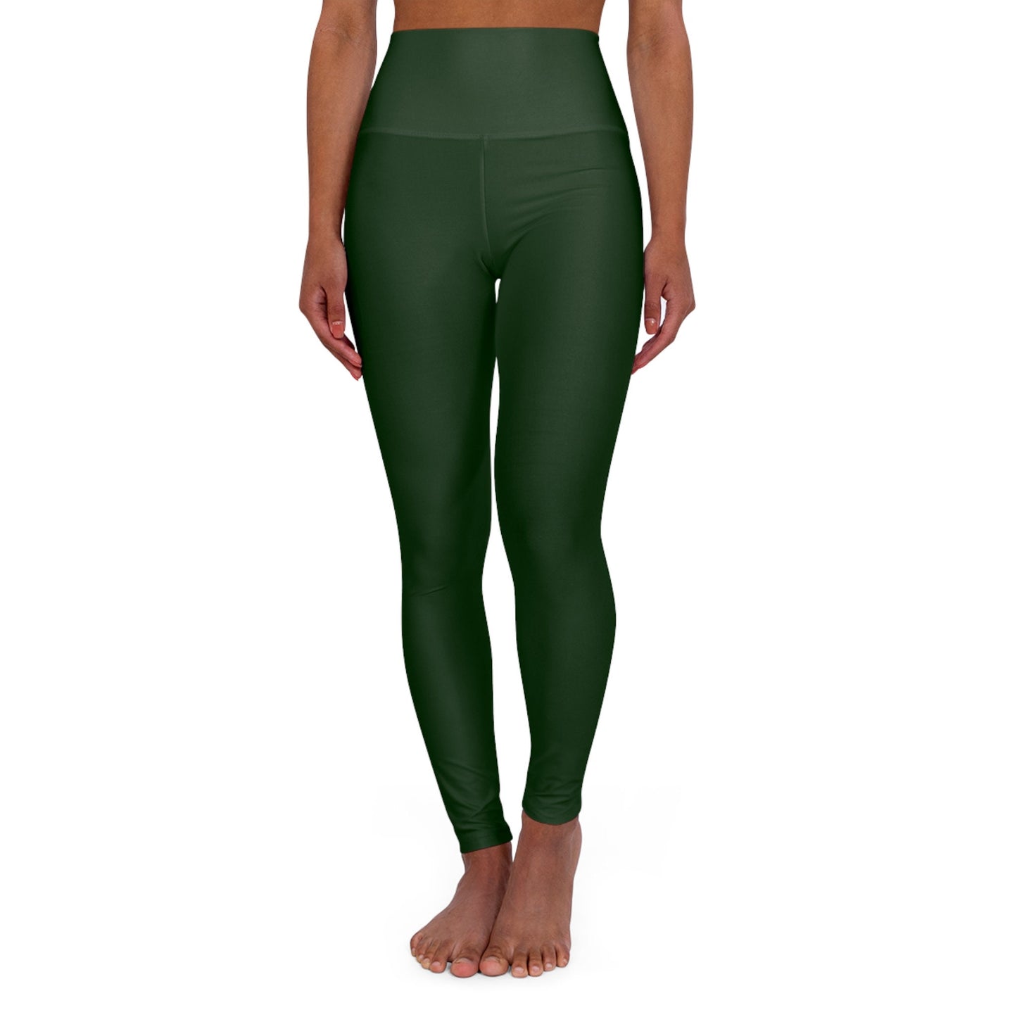 High Waisted Green Yoga Leggings