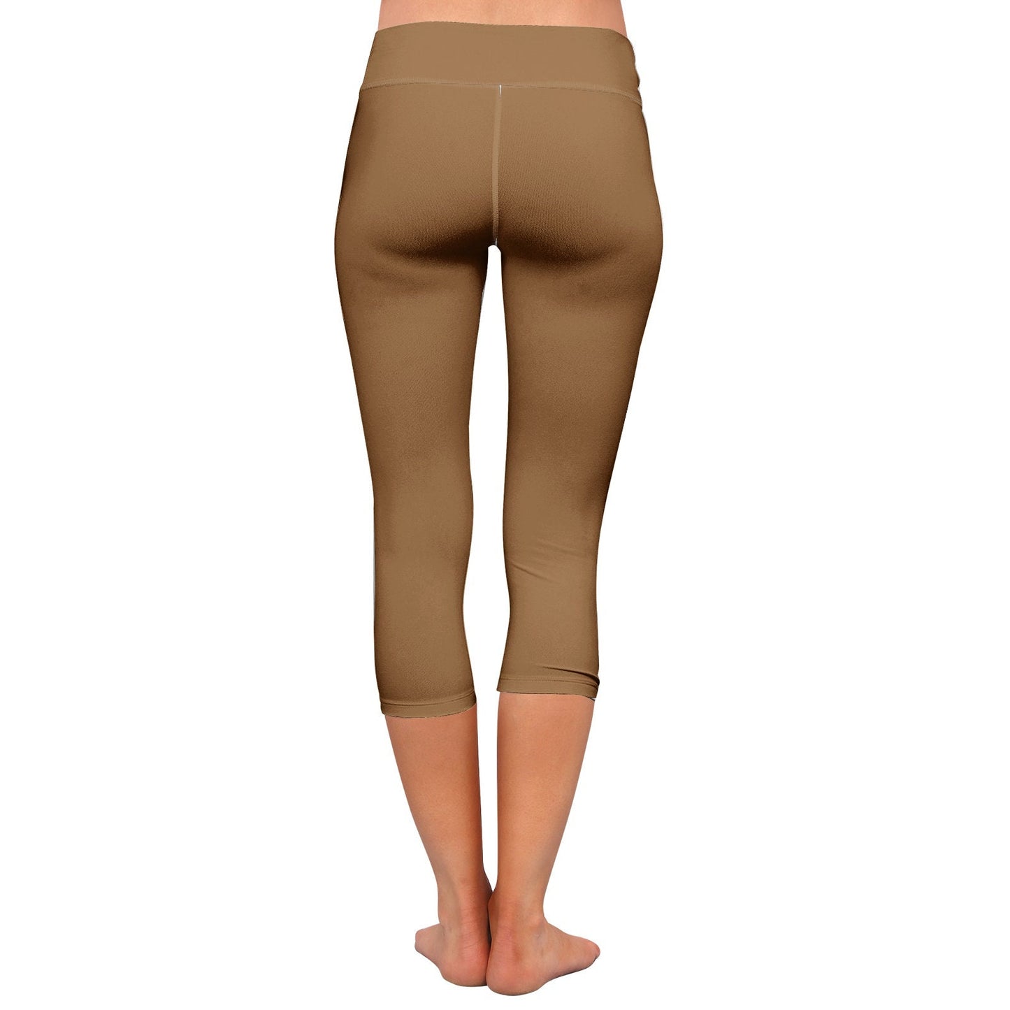 Women 's Brown Capri Leggings