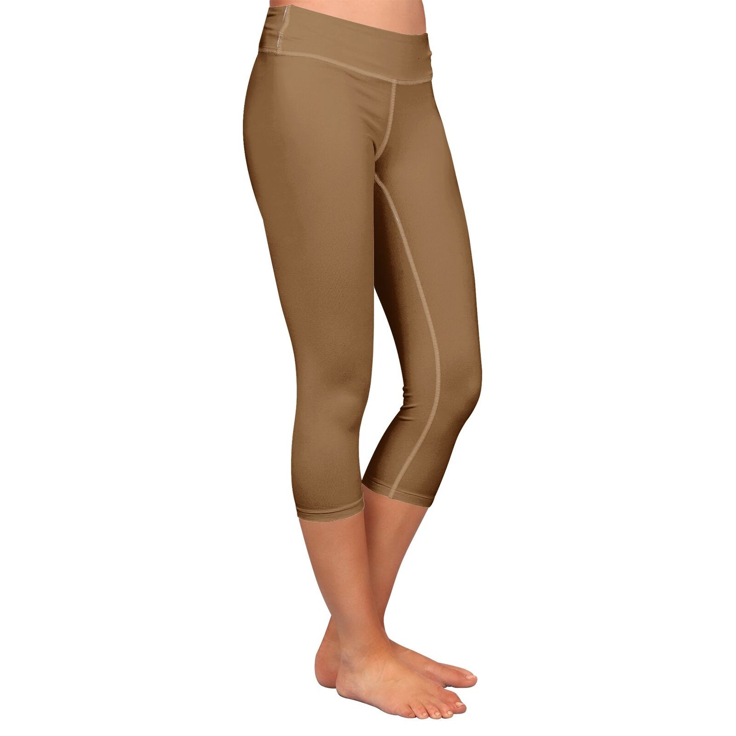 Women 's Brown Capri Leggings