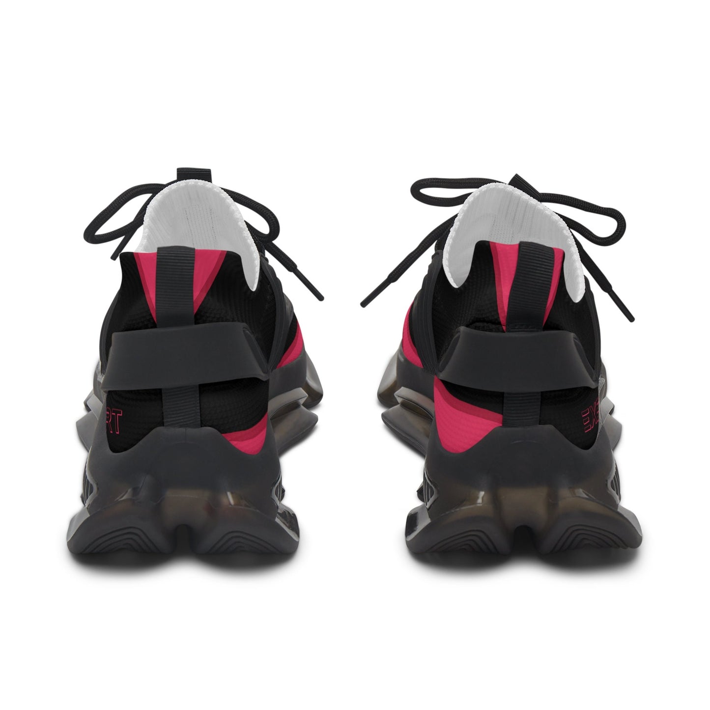 Women's Black and Pink Sneakers