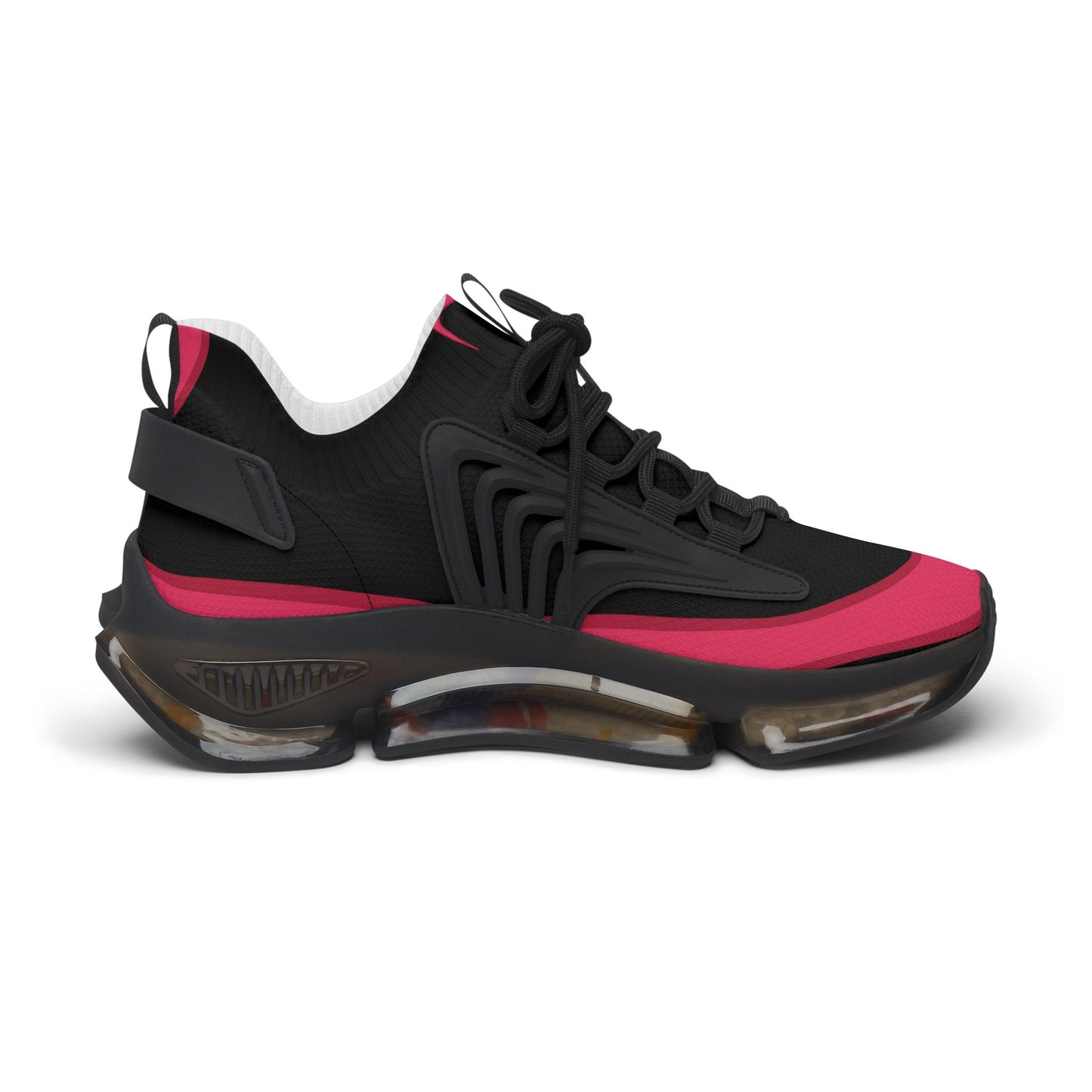 Women's Black and Pink Sneakers