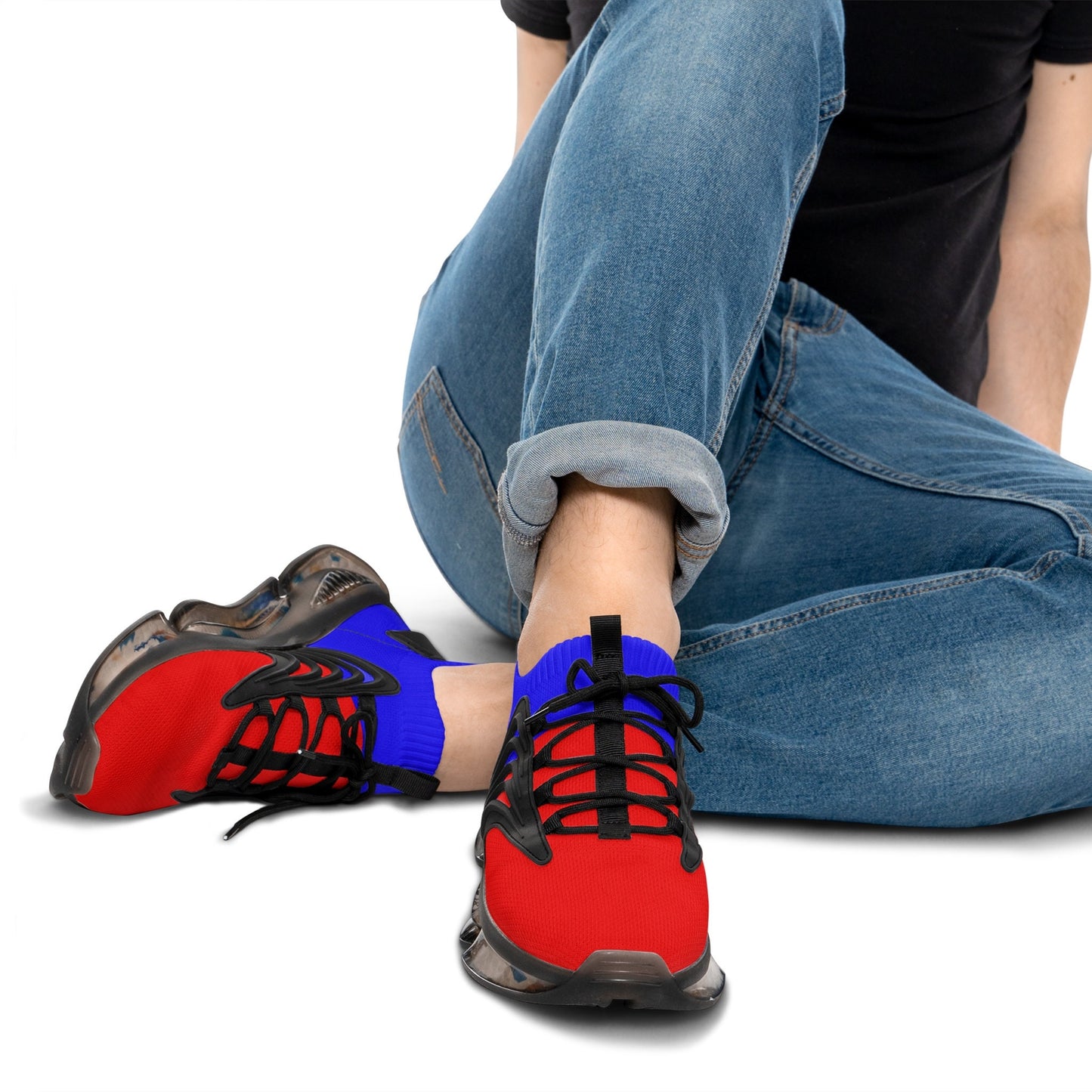 Men's Red and Blue Sneakers