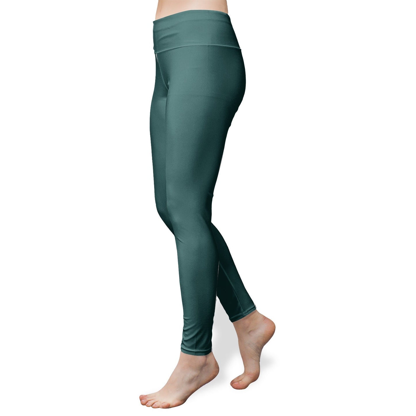 Women's High Waist Green Yoga Leggings