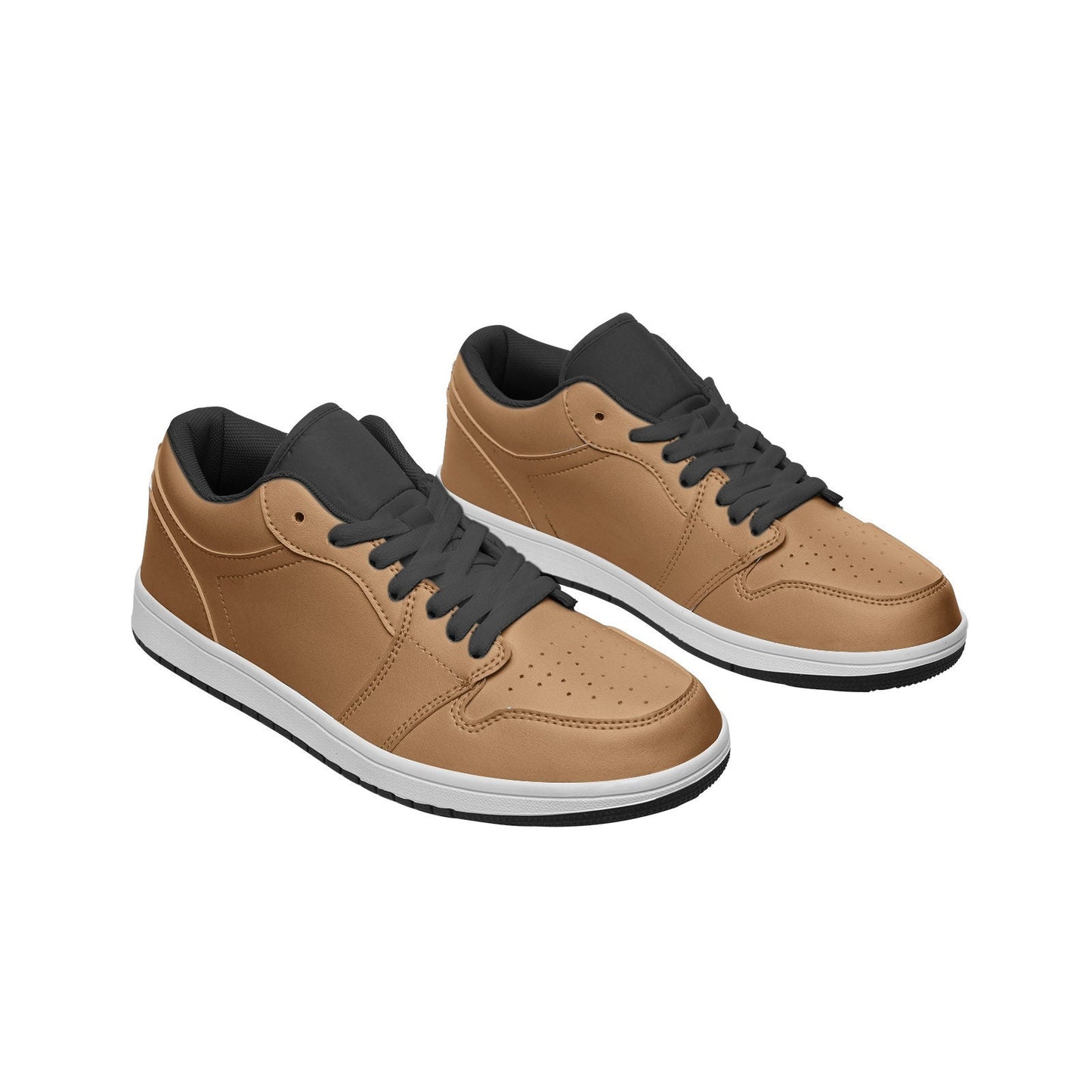 Brown Sneakers Unisex Low Top Brown Leather Sneakers