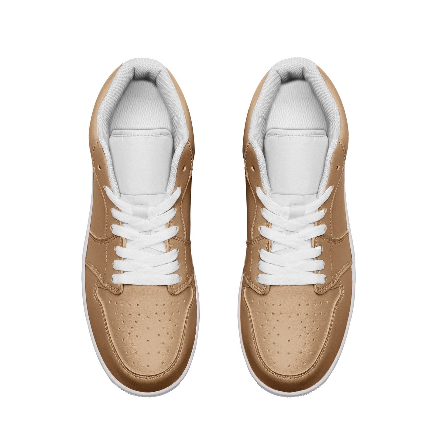 Brown Sneakers Unisex Low Top Brown Leather Sneakers