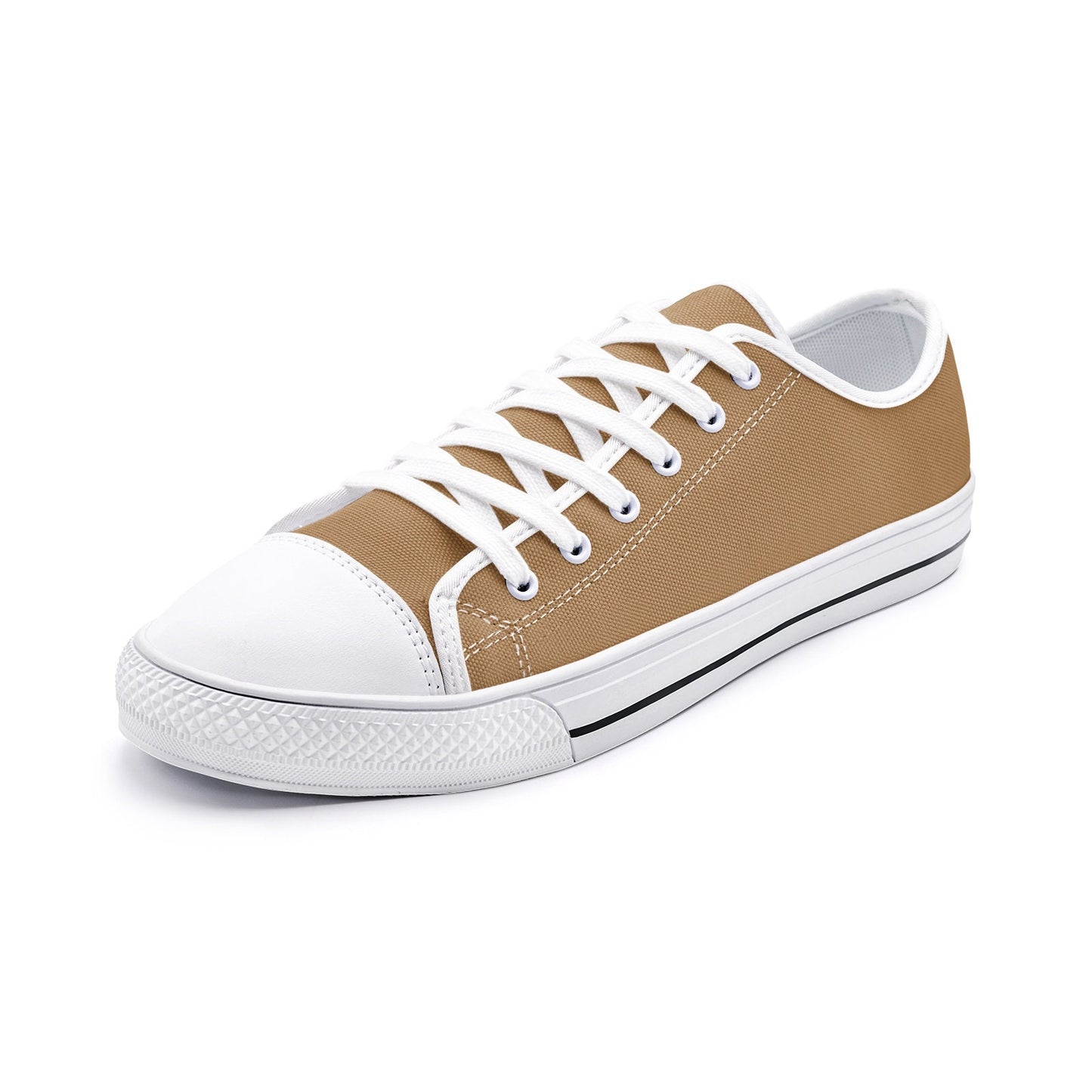 Brown Sneakers Low Top Canvas Shoes Unisex