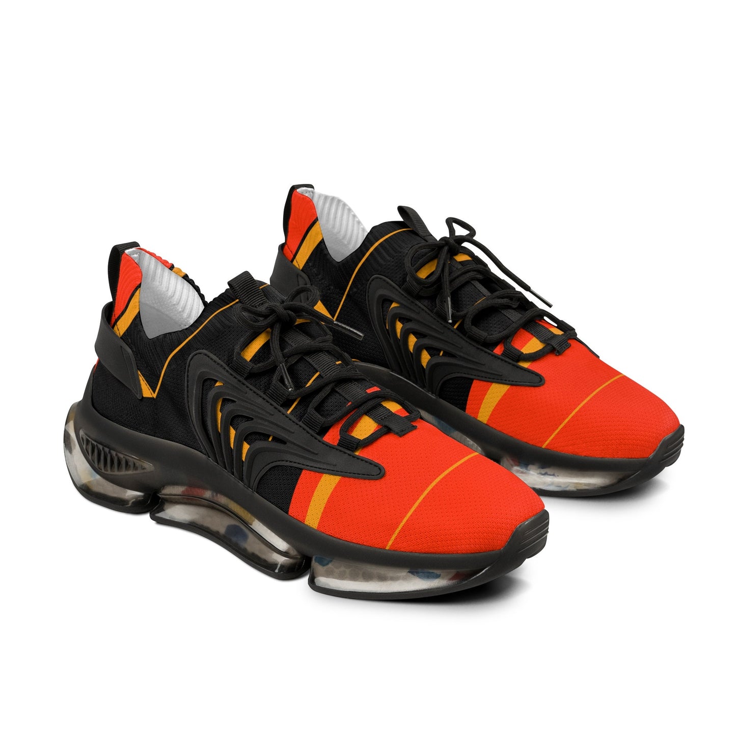 Men's Orange and Black Sneakers