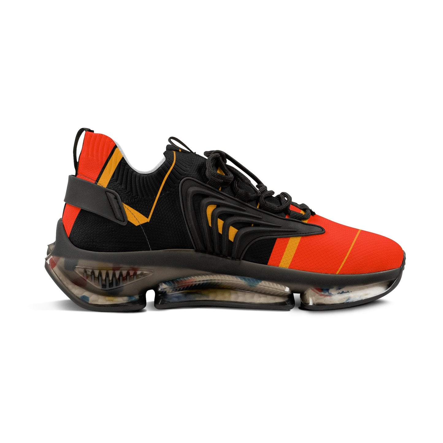 Men's Orange and Black Sneakers