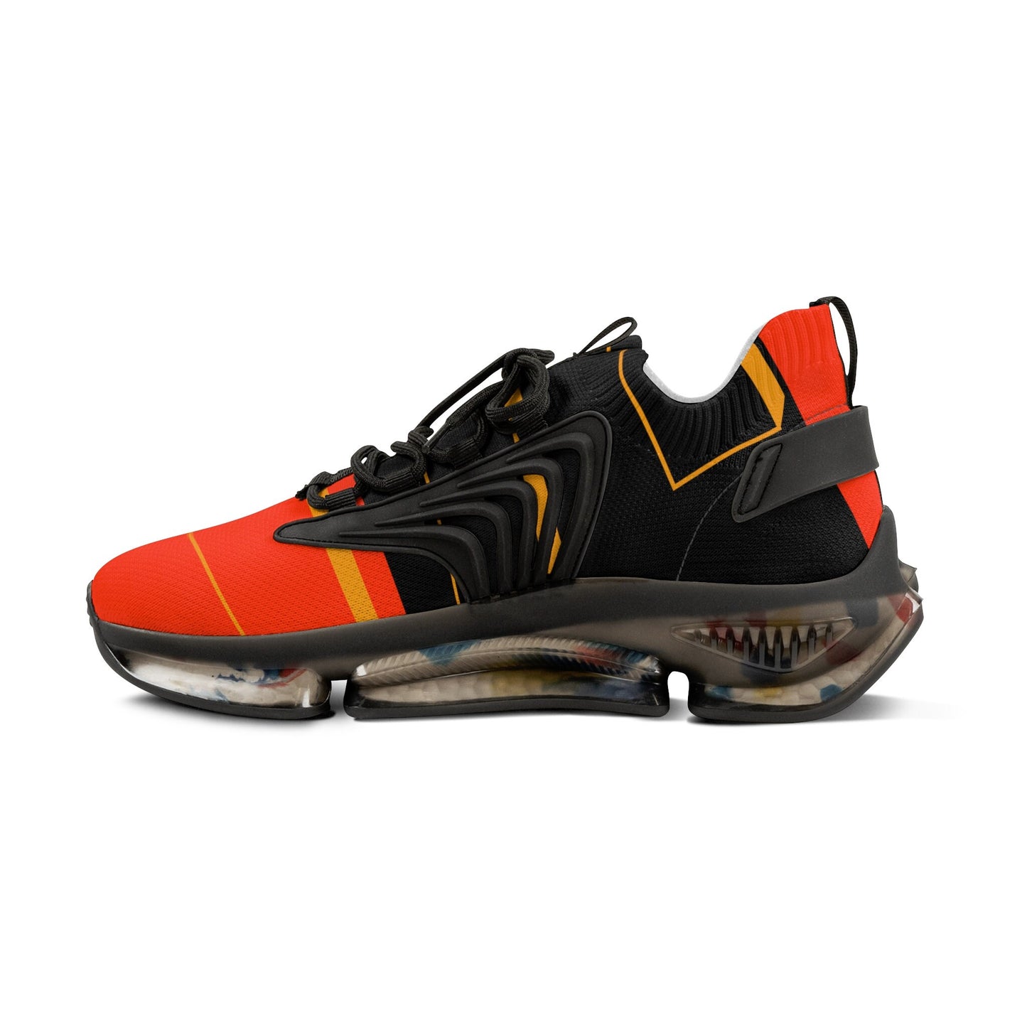 Men's Orange and Black Sneakers