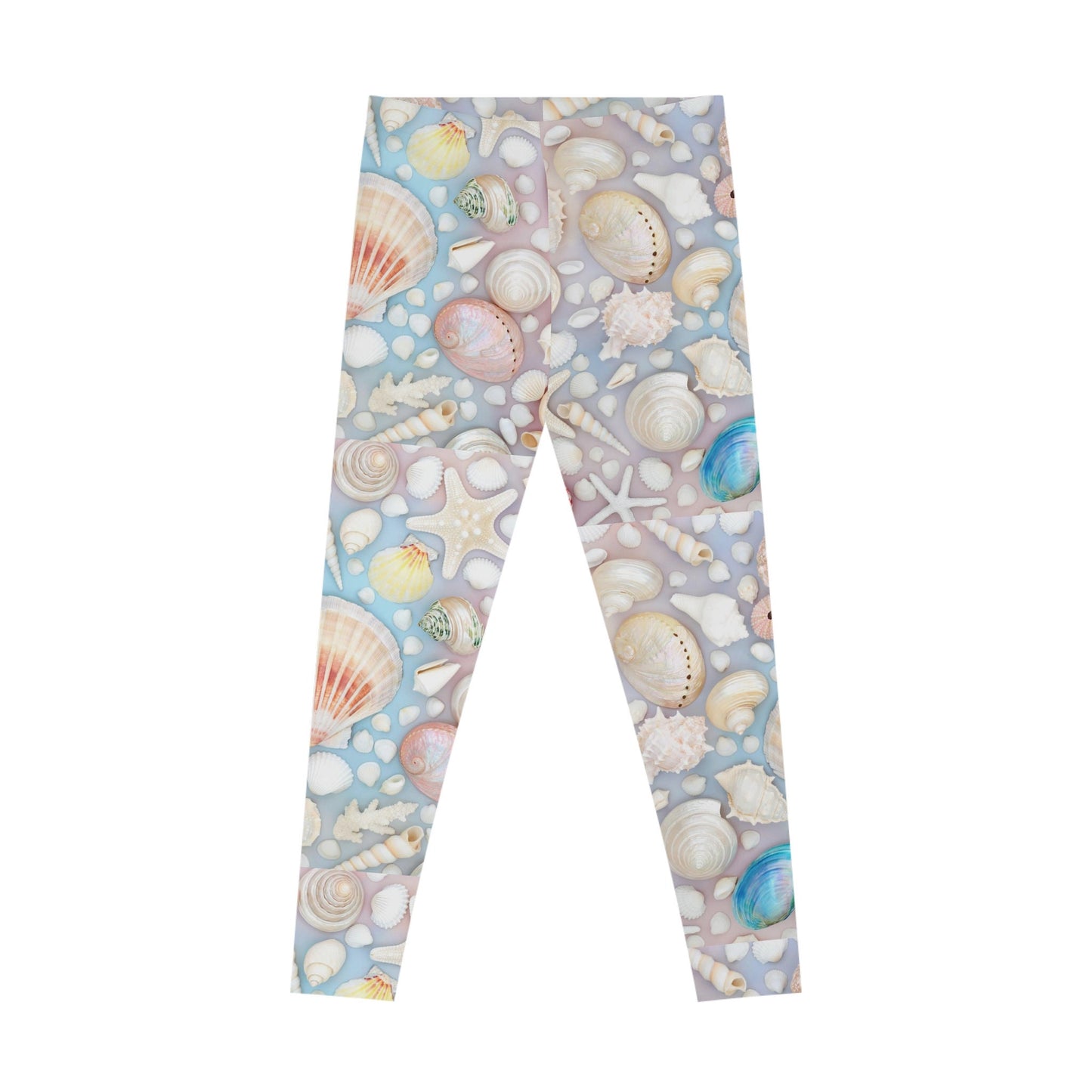 Colorful Stretchy Leggings Seashells