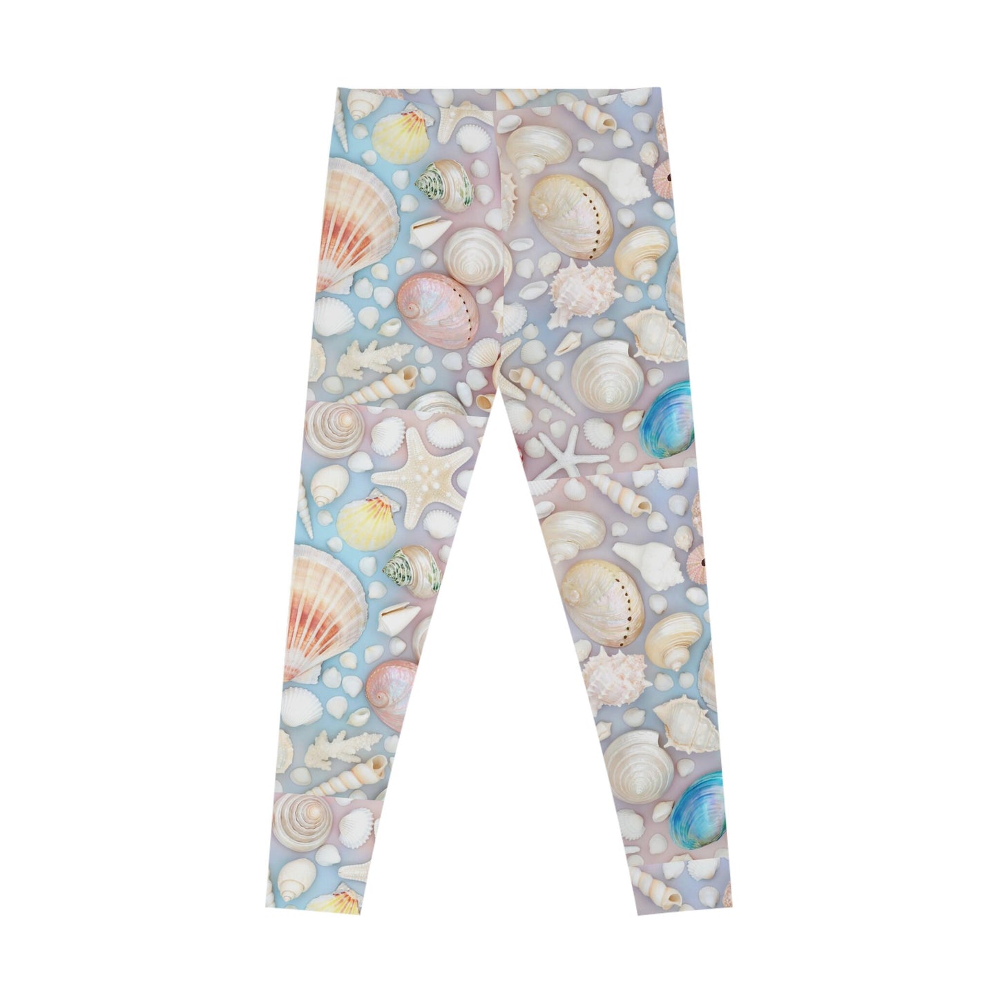 Colorful Stretchy Leggings Seashells