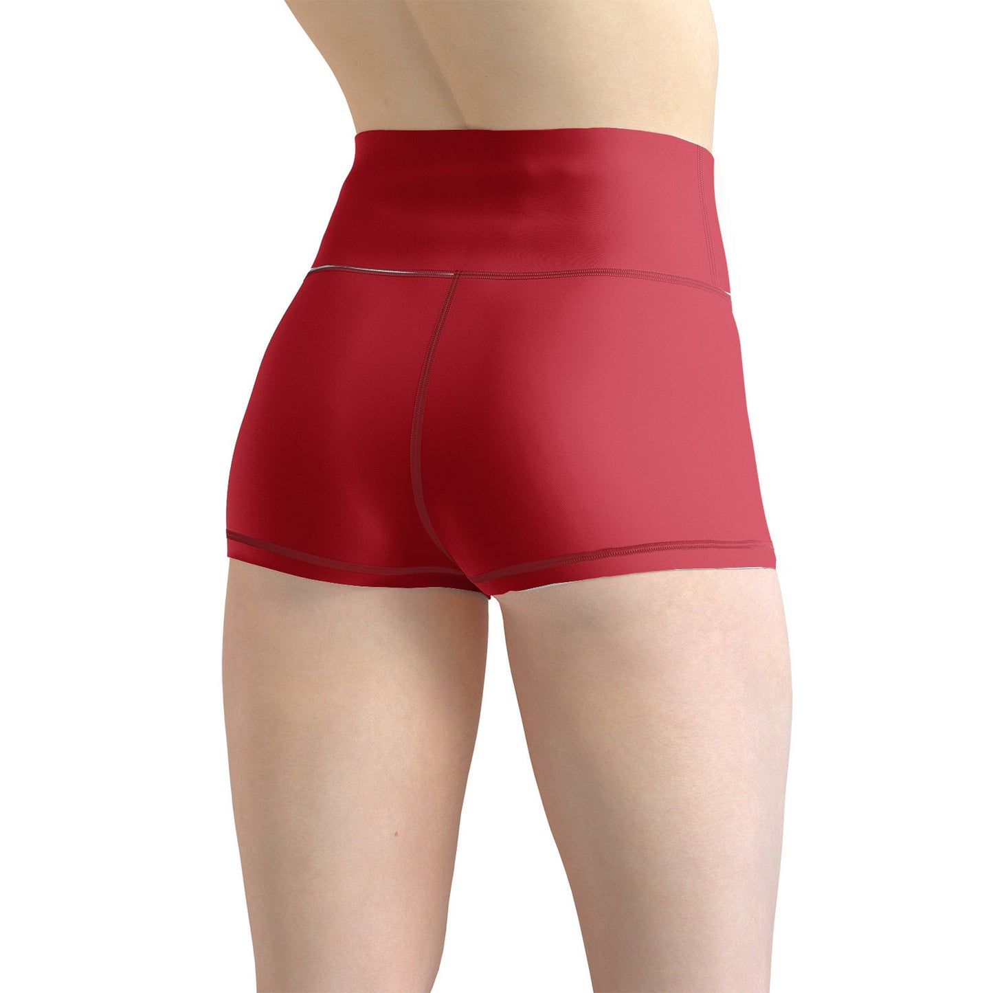 Women's Red Yoga Shorts