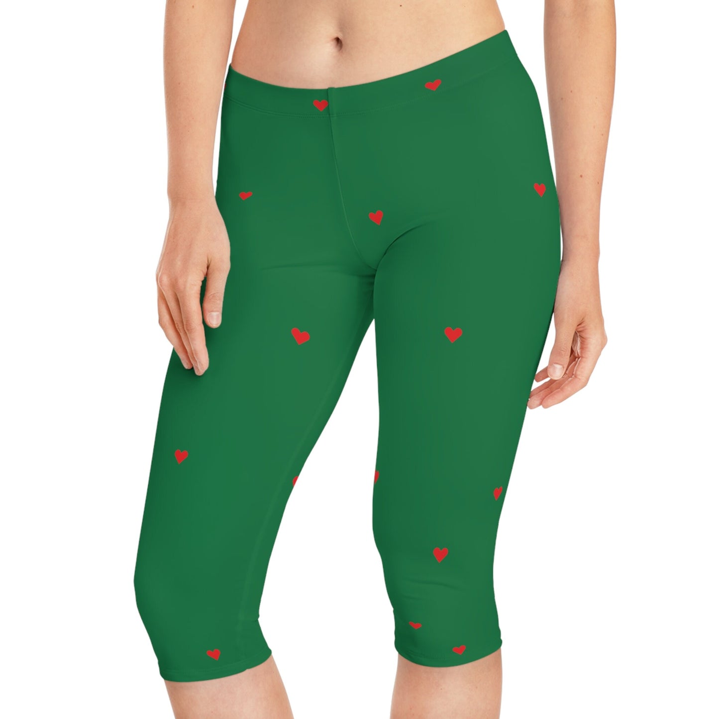 Women's Green Capri Leggings