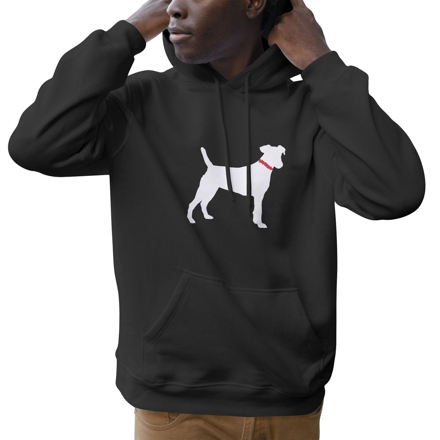 White Dog Black Hoodies