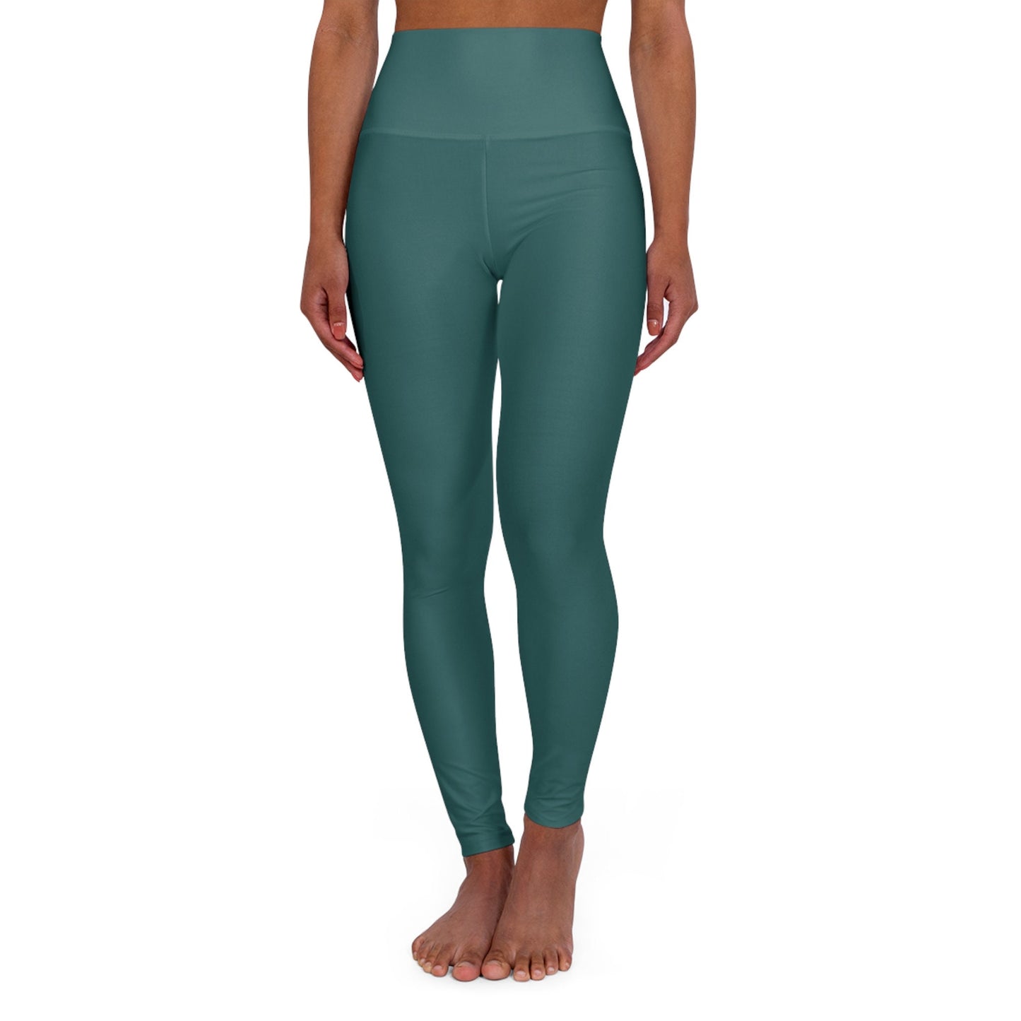 High Waisted Green Yoga Leggings