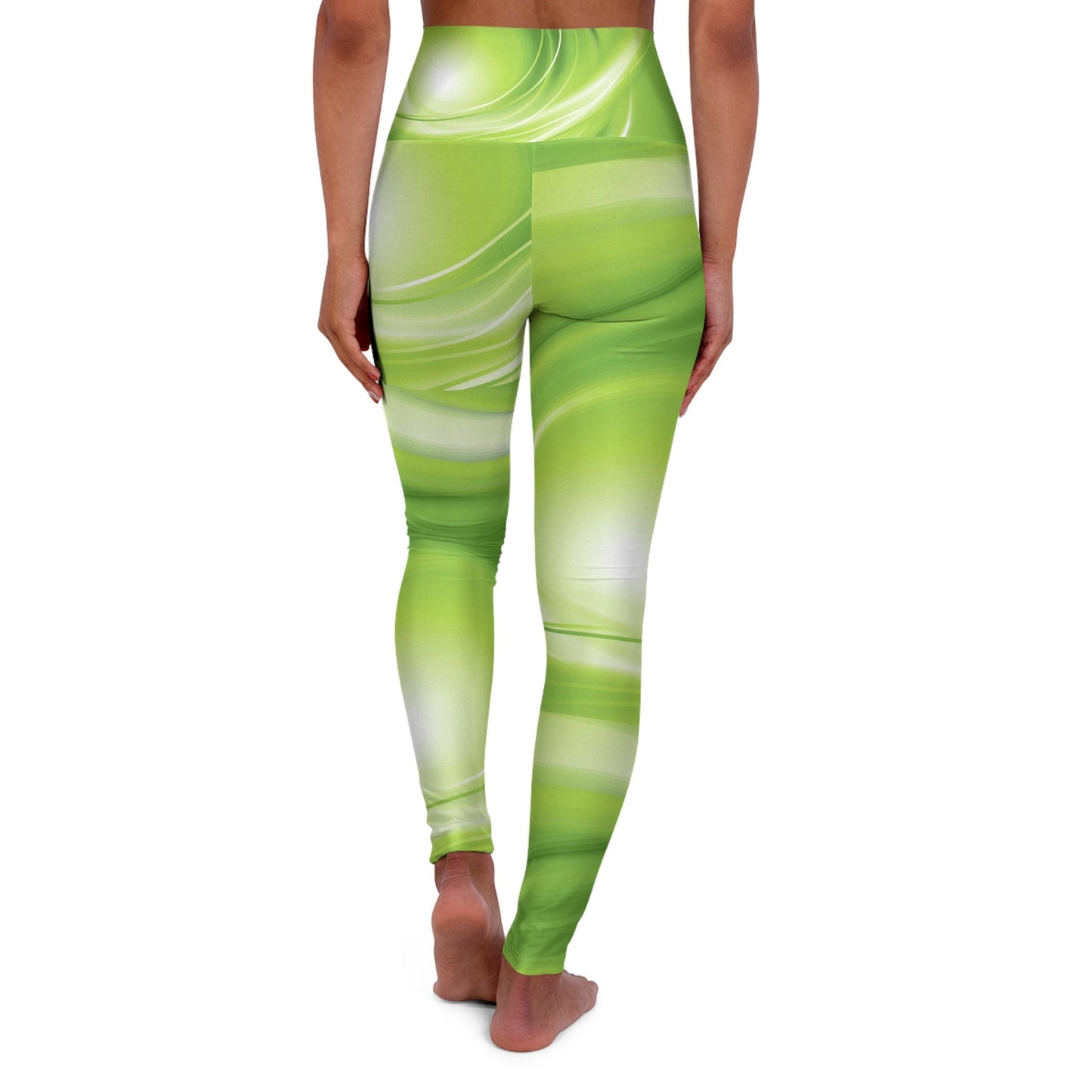High Waisted Green Yoga Leggings