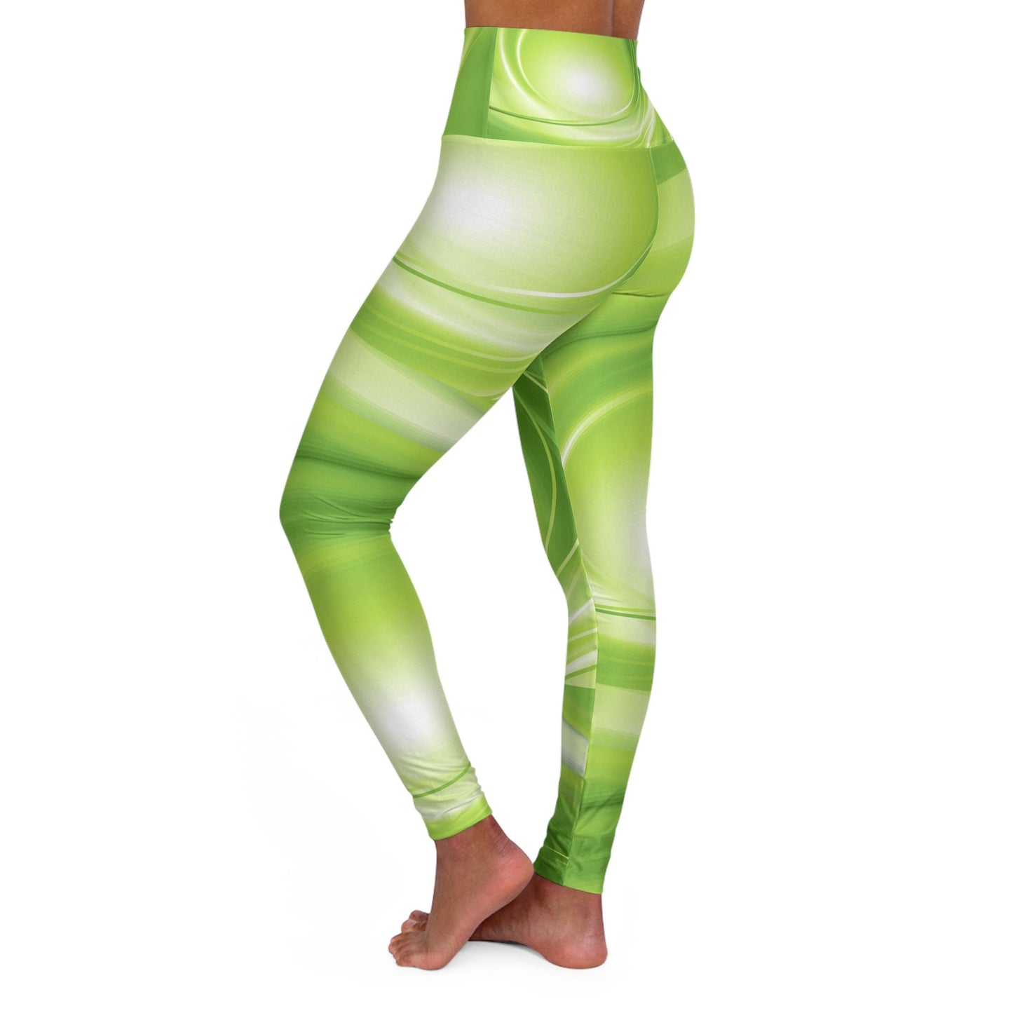 High Waisted Green Yoga Leggings