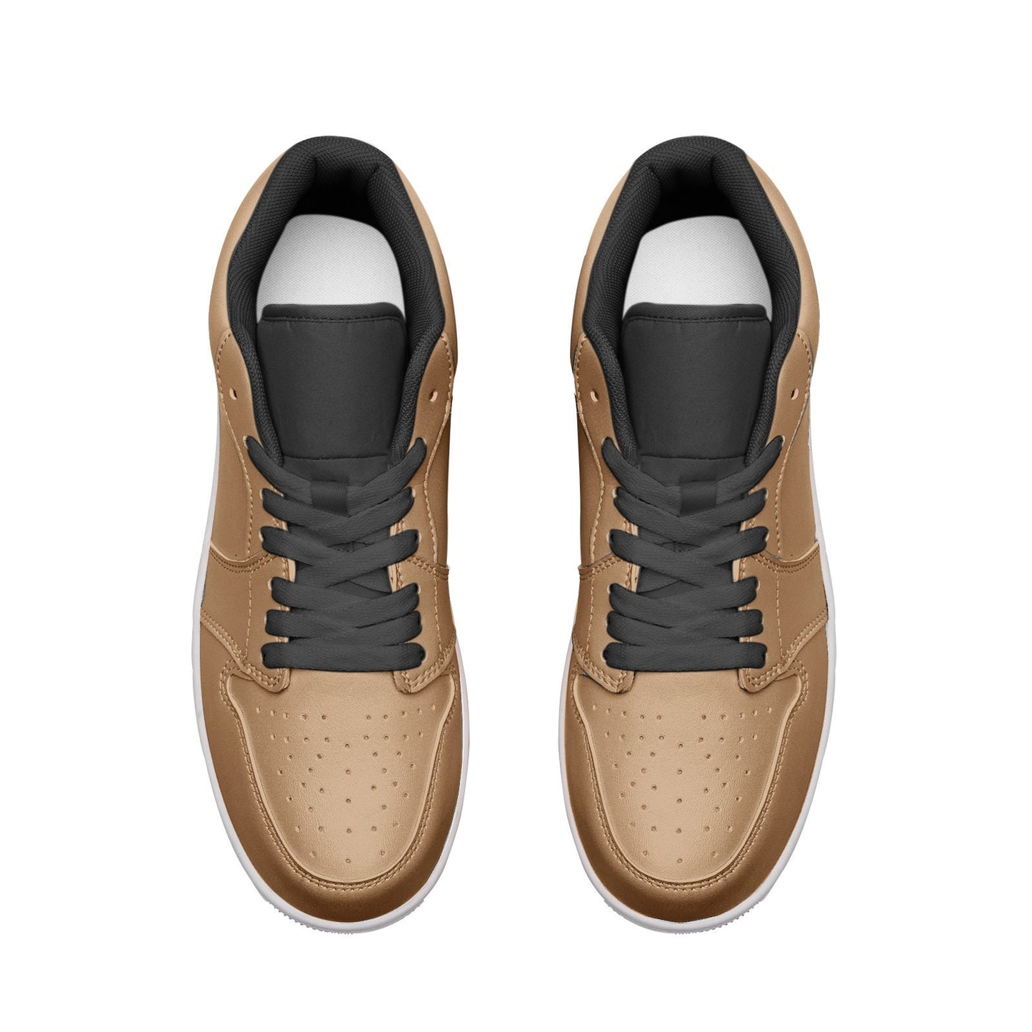 Brown Sneakers Unisex Low Top Brown Leather Sneakers