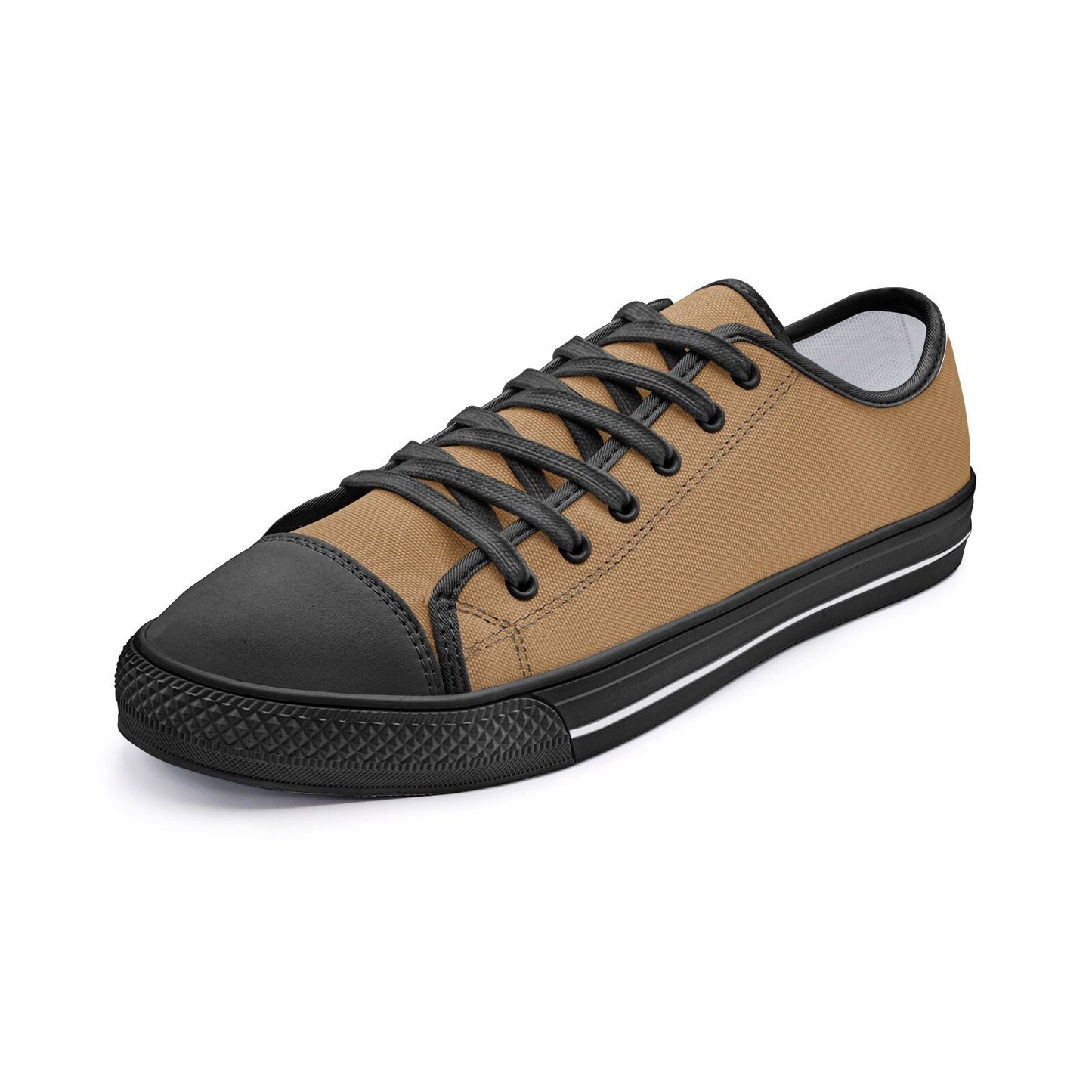 Brown Sneakers Low Top Canvas Shoes Unisex
